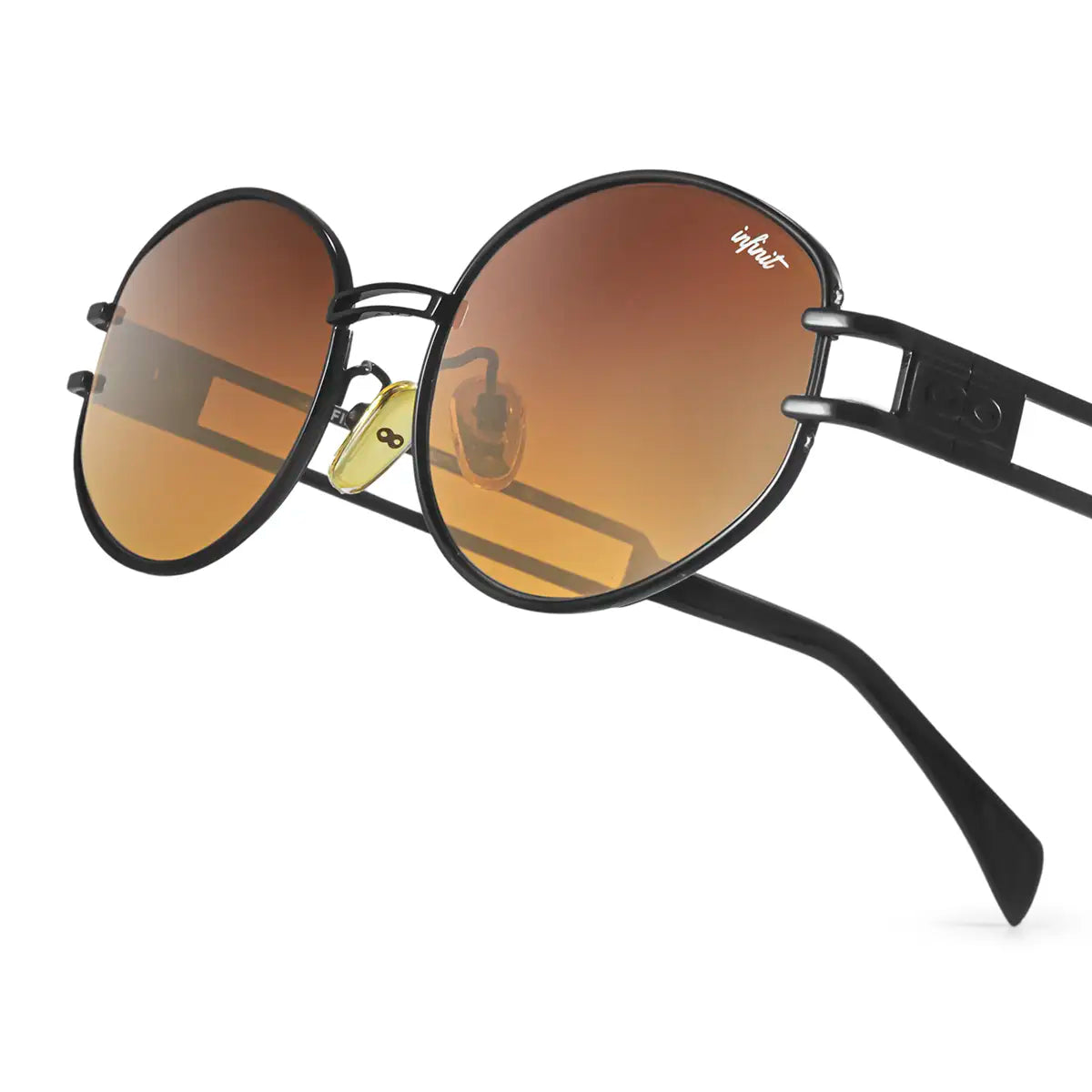 ÓCULOS DE SOL Georgia - Preto Brilhante - Lente Ambar