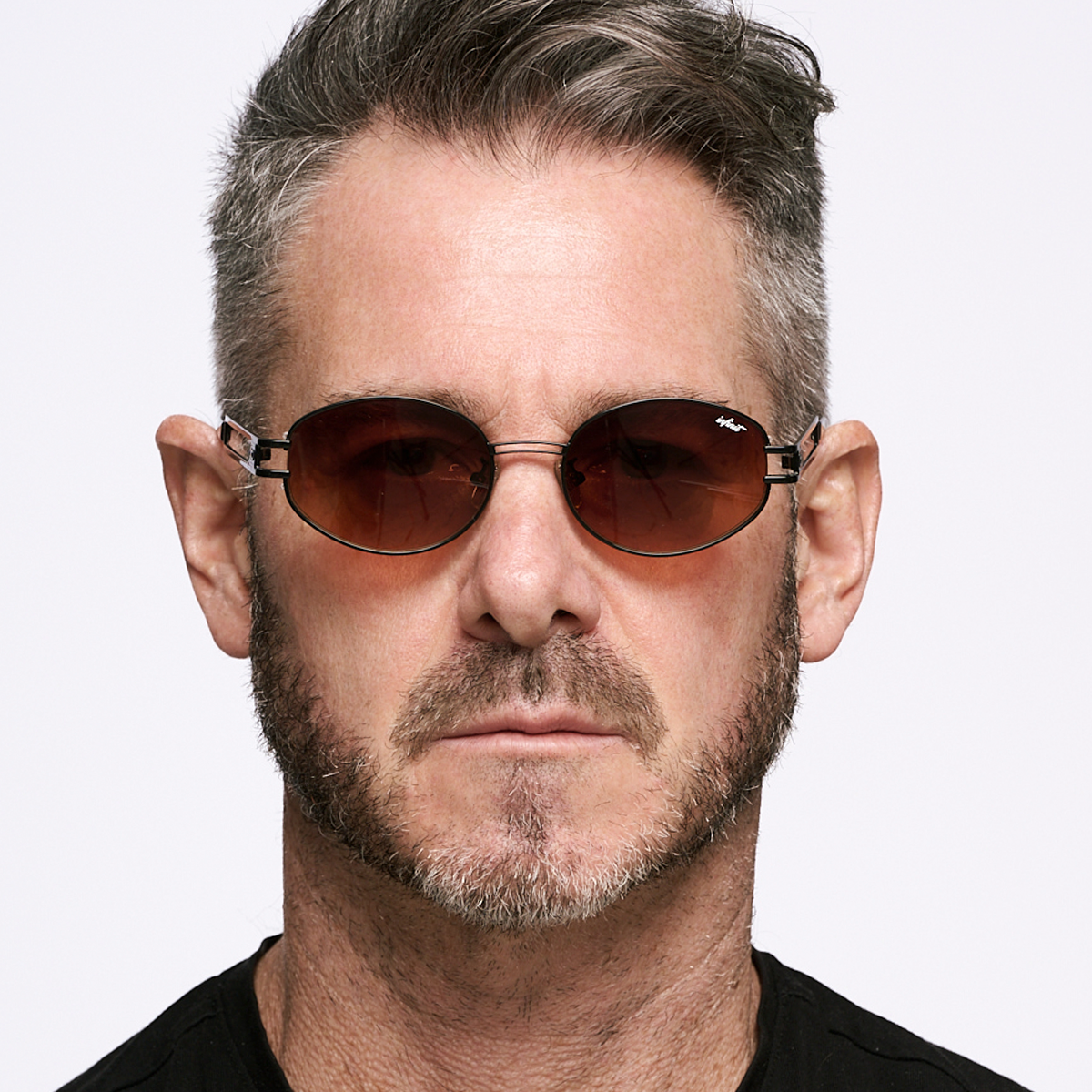 ÓCULOS DE SOL Georgia - Preto Brilhante - Lente Ambar