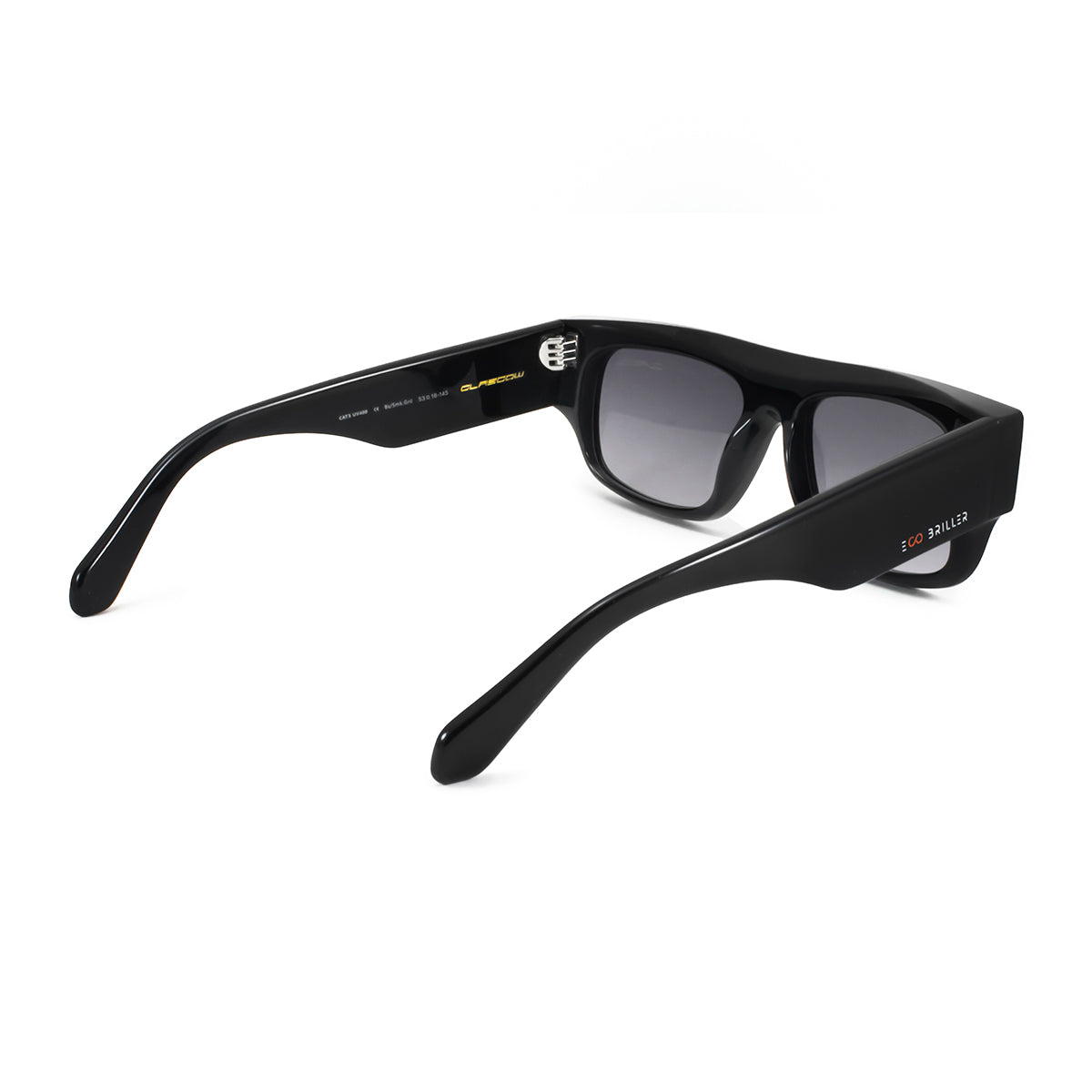 Óculos de sol Glasgow Eco Briller - Preto brilhante - Lente degradada de fumaça
