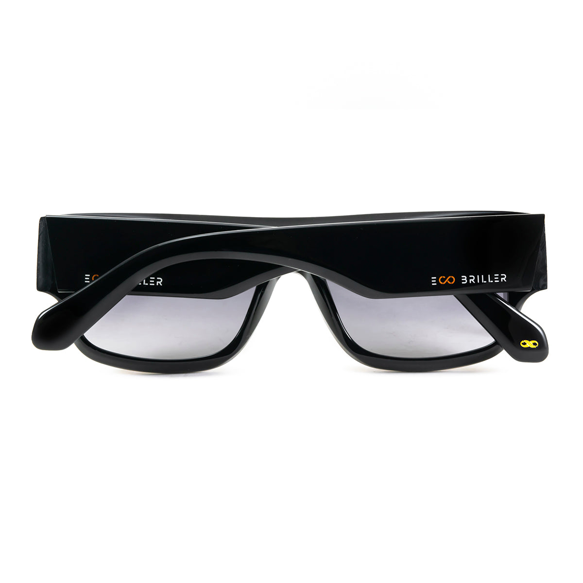 Óculos de sol Glasgow Eco Briller - Preto brilhante - Lente degradada de fumaça