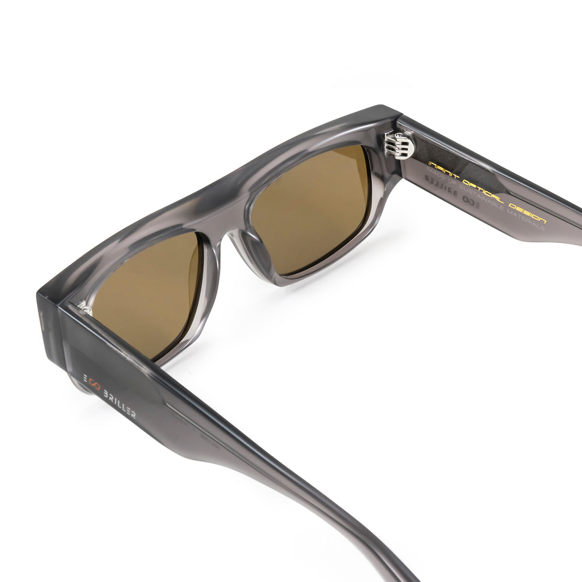 ÓCULOS DE SOL Glasgow Eco Briller - Dk Cinza - Lente Marrom