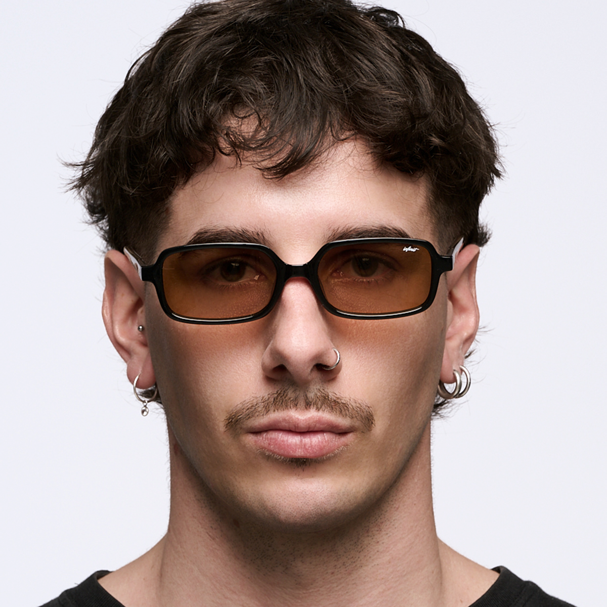 ÓCULOS DE SOL Glyze - Preto Brilhante - Lente Marrom