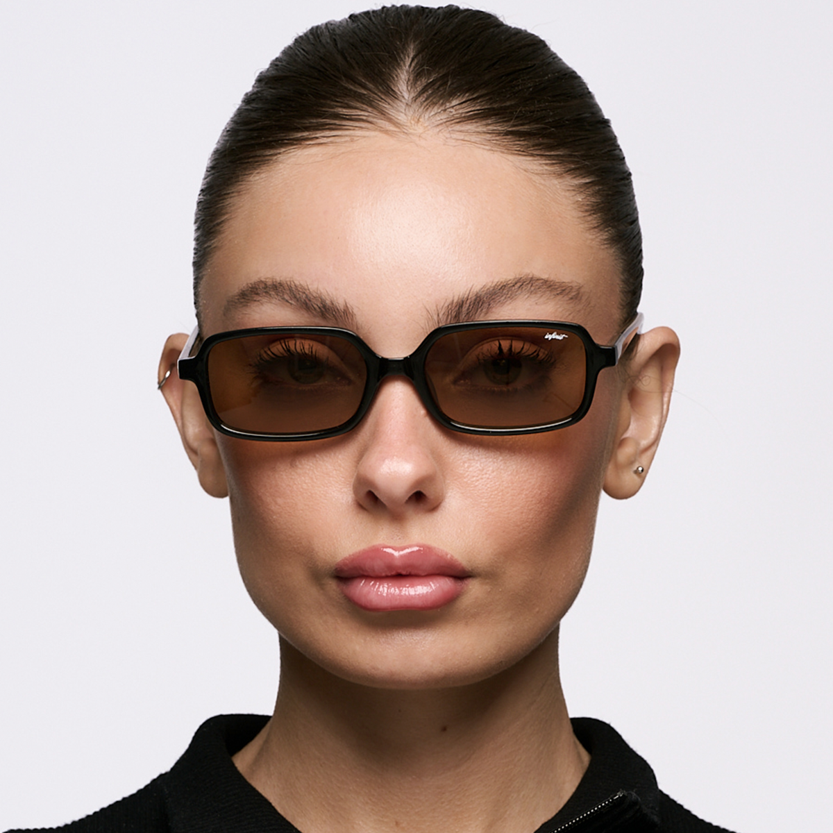 ÓCULOS DE SOL Glyze - Preto Brilhante - Lente Marrom