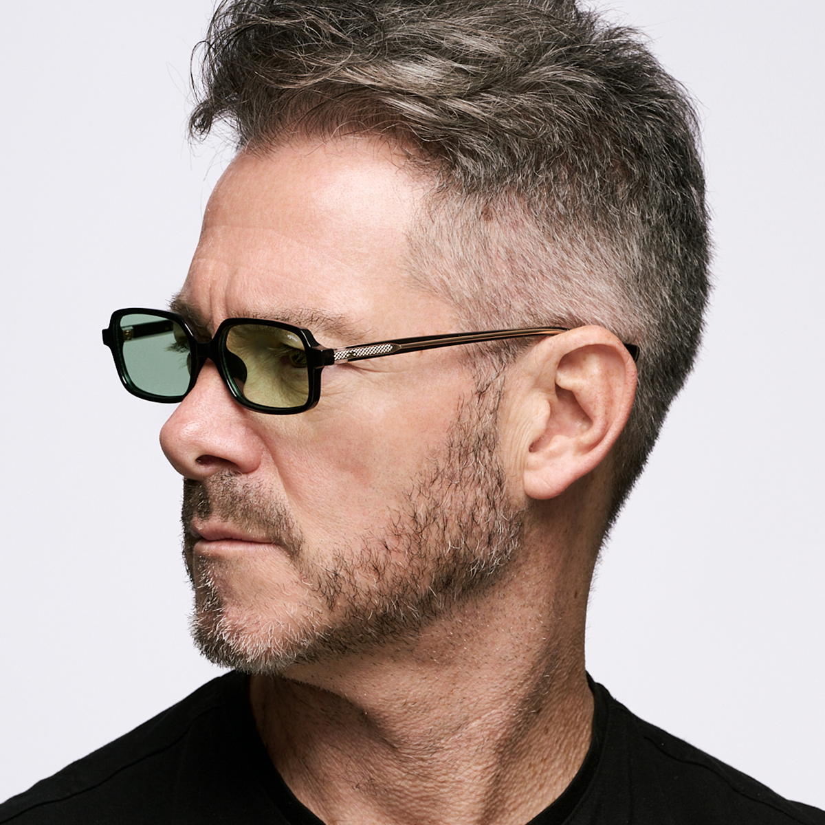 ÓCULOS DE SOL Glyze - Preto Brilhante - Lente Verde