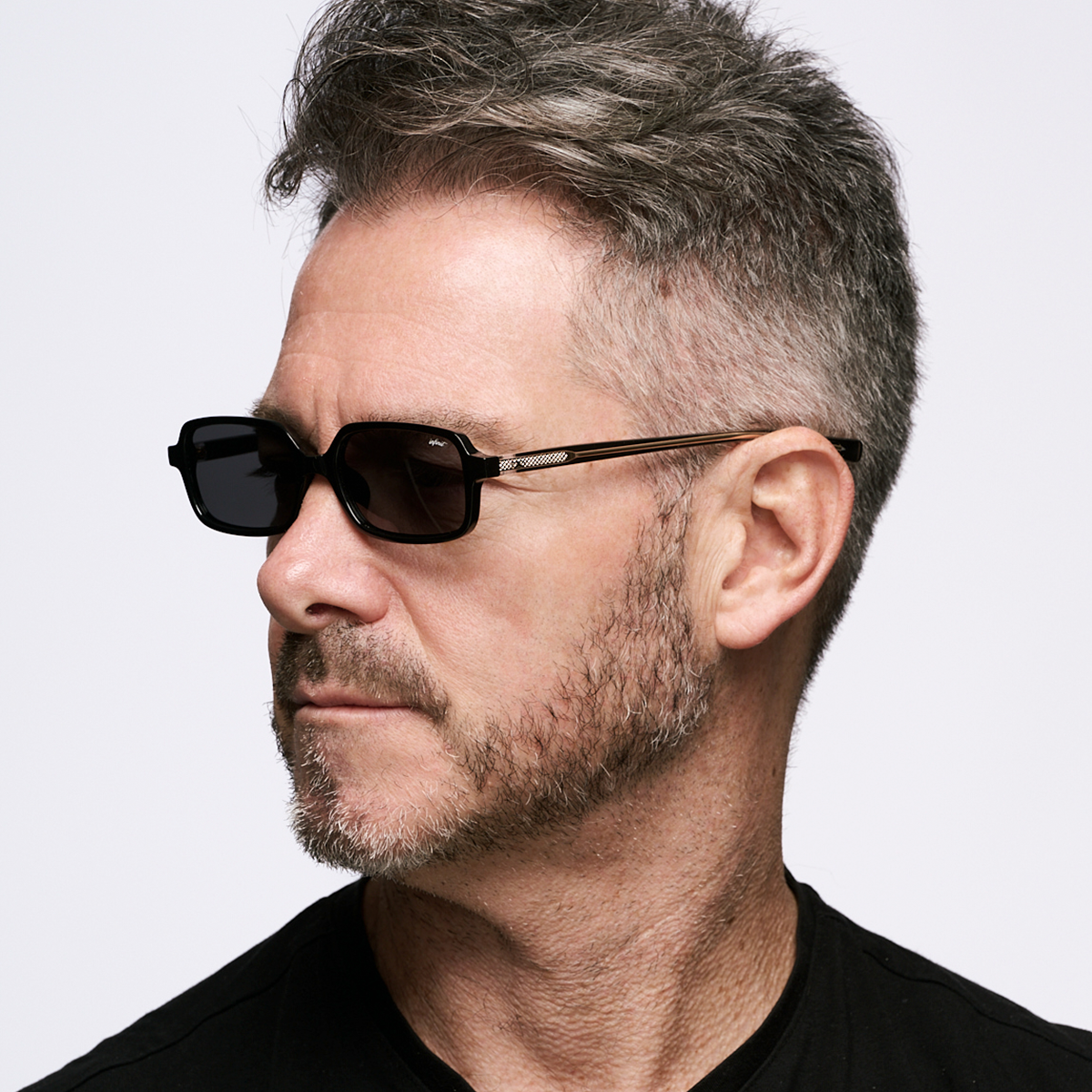 ÓCULOS DE SOL Glyze - Preto Brilhante - Lente Cinza