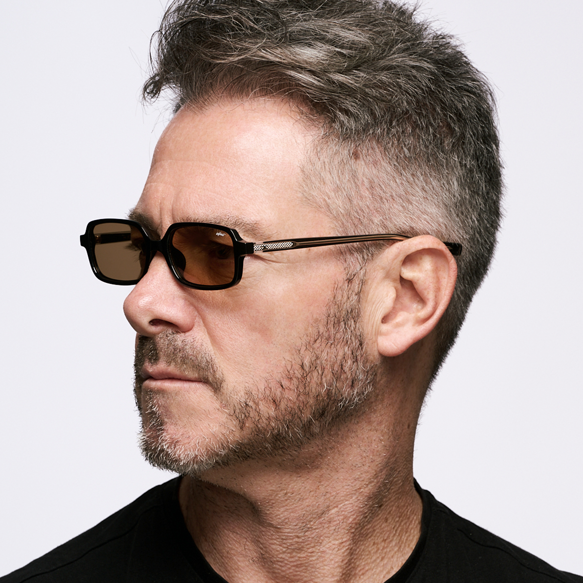 ÓCULOS DE SOL Glyze - Preto Brilhante - Lente Chá