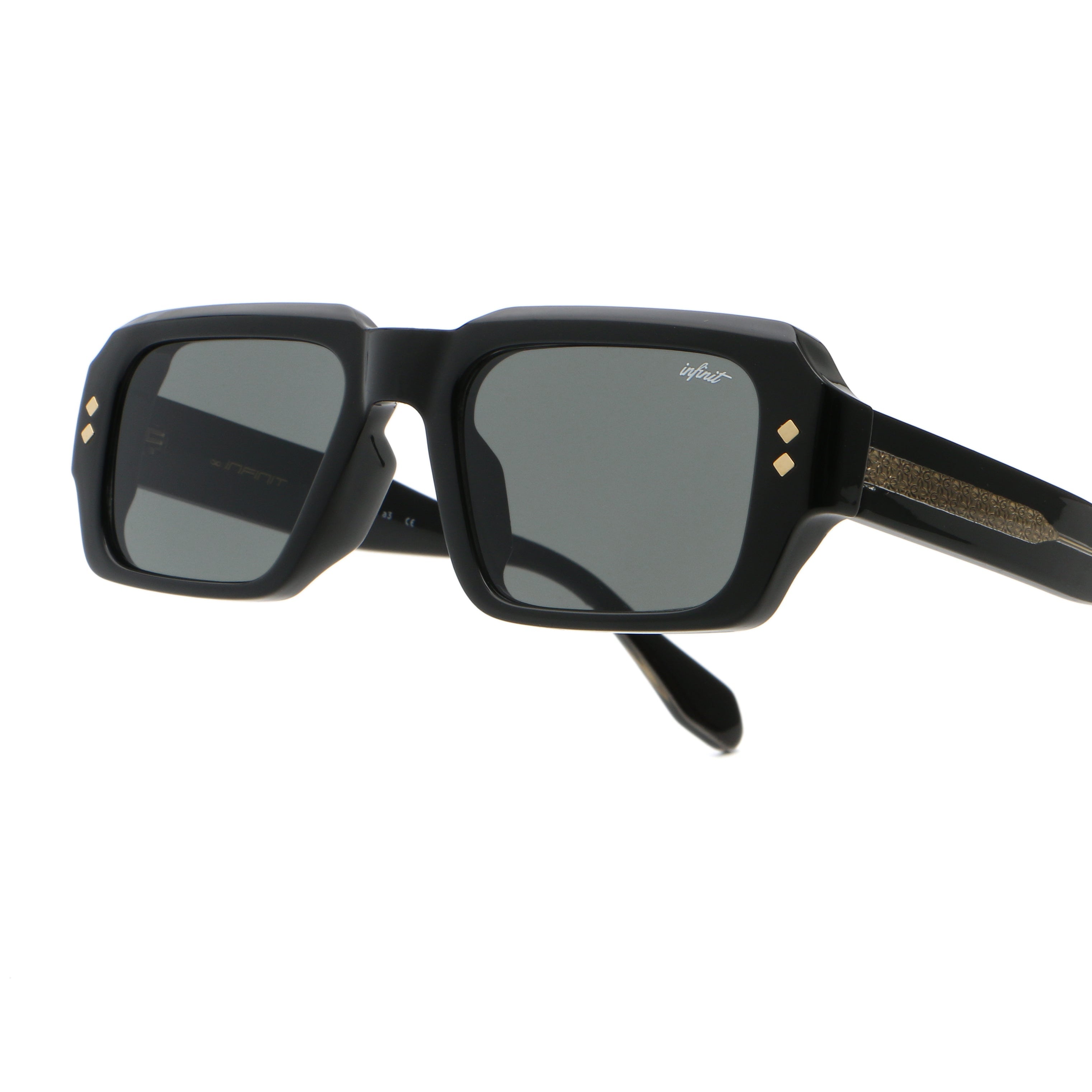 ÓCULOS DE SOL Houston - Preto Brilhante - Lente Cinza