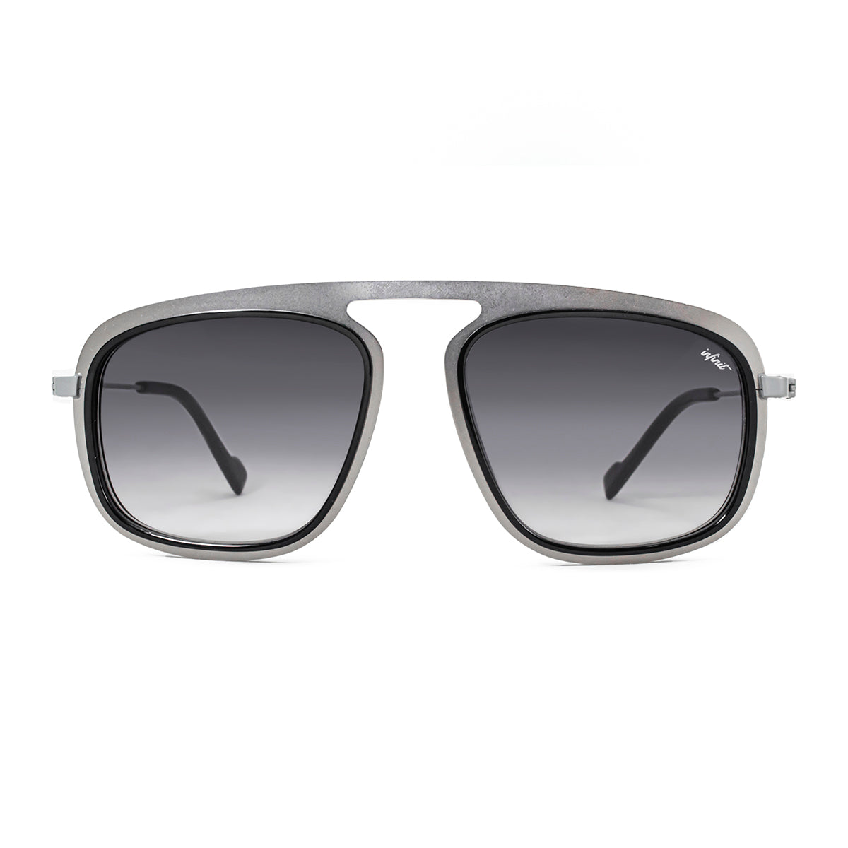 ÓCULOS DE SOL Imola - Luxury Series - Preto Brilhante - Lente degradada cinza