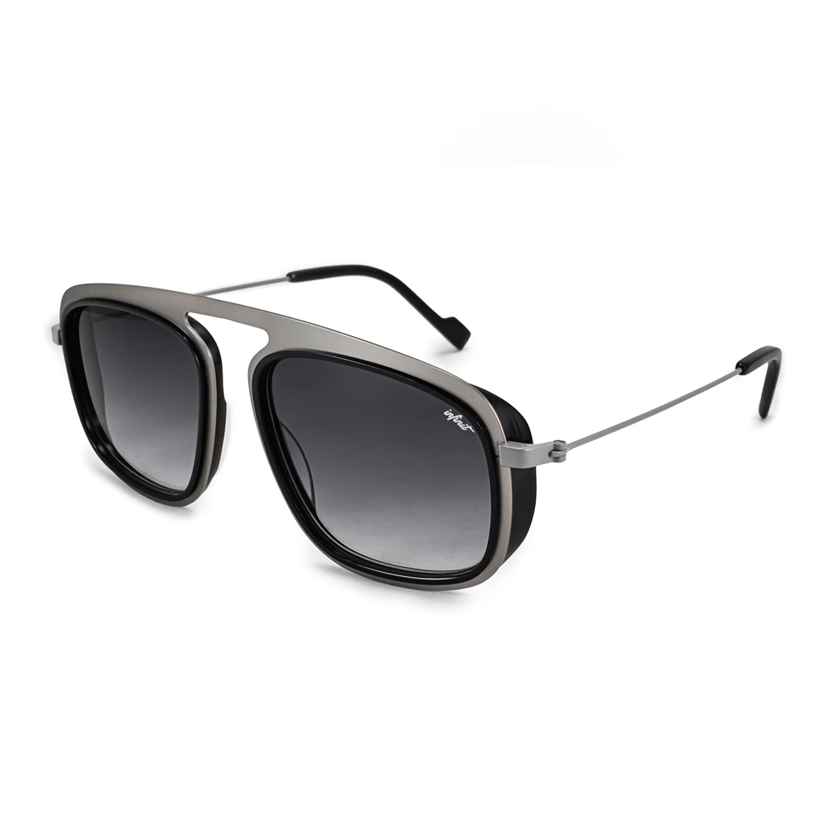 ÓCULOS DE SOL Imola - Luxury Series - Preto Brilhante - Lente degradada cinza