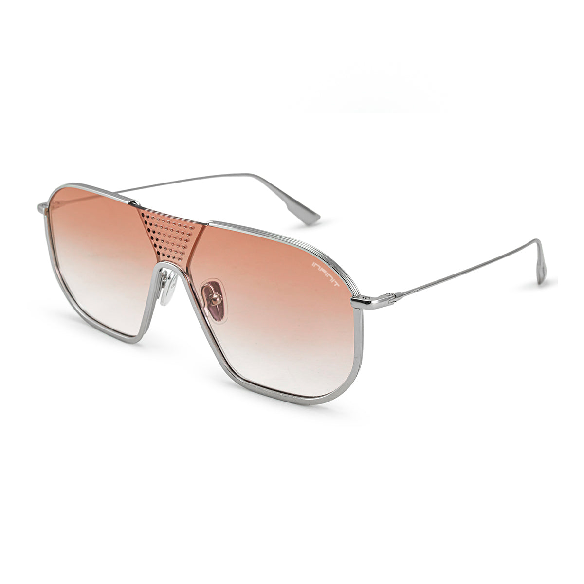 ÓCULOS DE SOL Indianápolis - Luxury Series - Prata - Lente pêssego