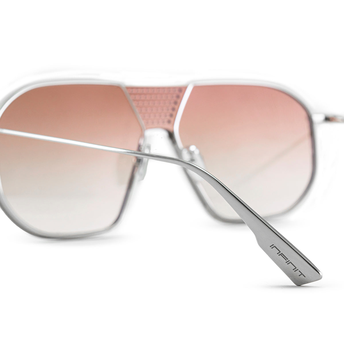 ÓCULOS DE SOL Indianápolis - Luxury Series - Prata - Lente pêssego