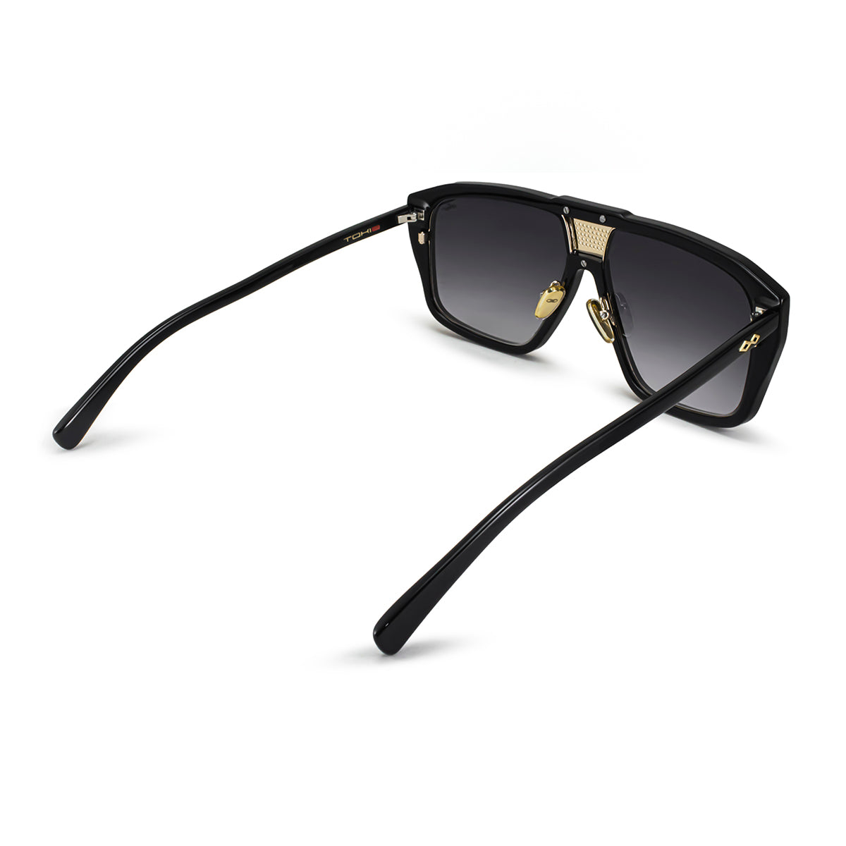 ÓCULOS DE SOL Interlagos - Luxury Series - Preto Brilhante - Lente degradada cinza