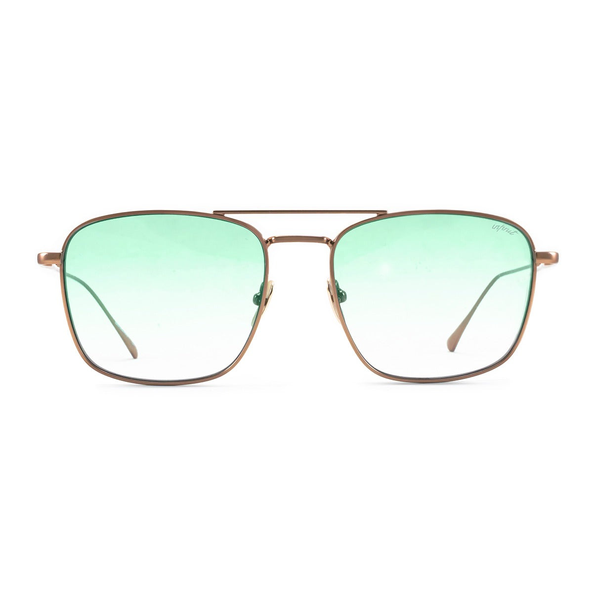 Óculos de sol Maverick - Metal Chocolate - Lente degradada verde