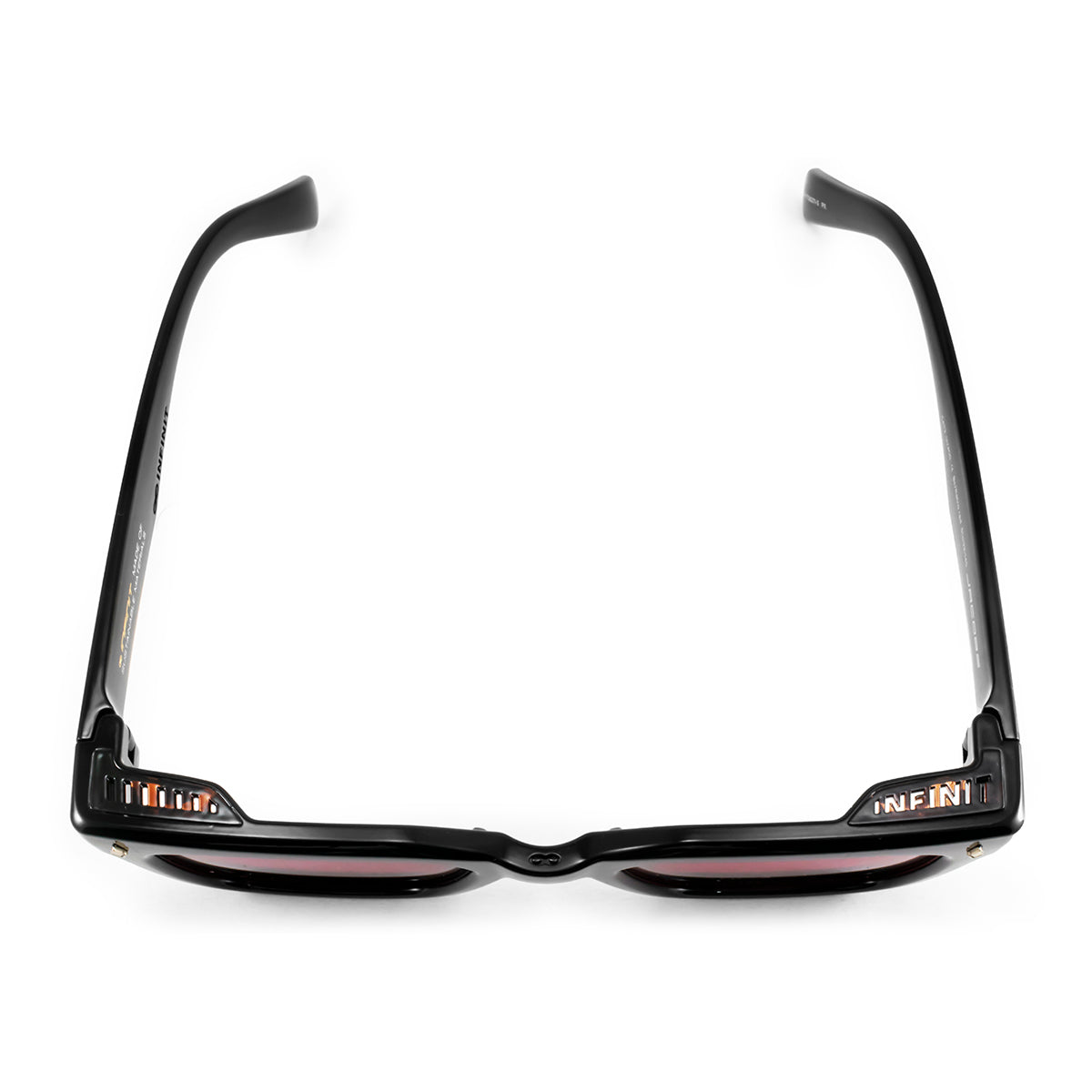 ÓCULOS DE SOL Jacobs Eco Briller - Preto Brilhante - Lente vermelho retrô
