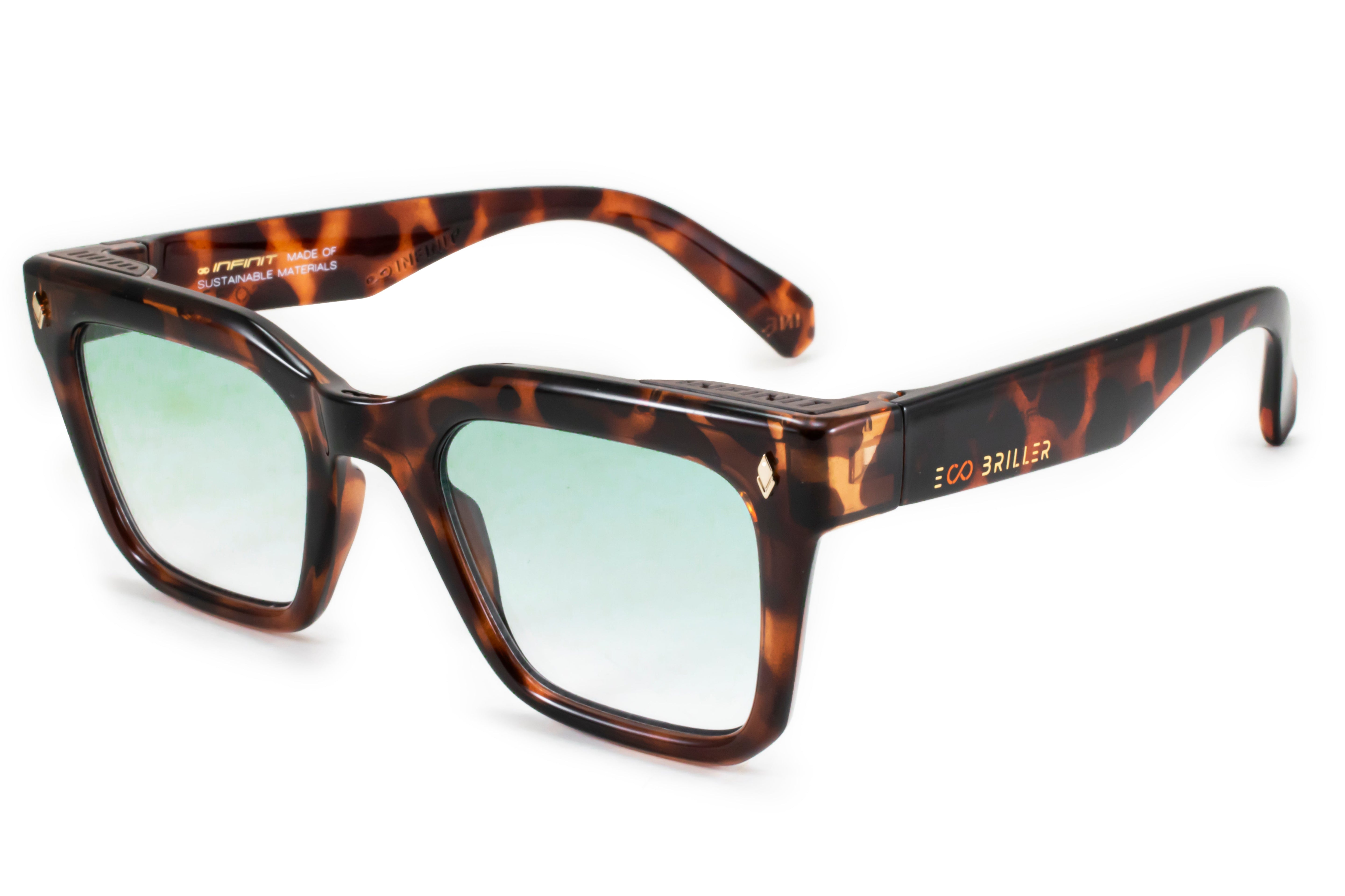 ÓCULOS DE SOL Jacobs Eco Briller - Tartaruga - Lente degradada verde