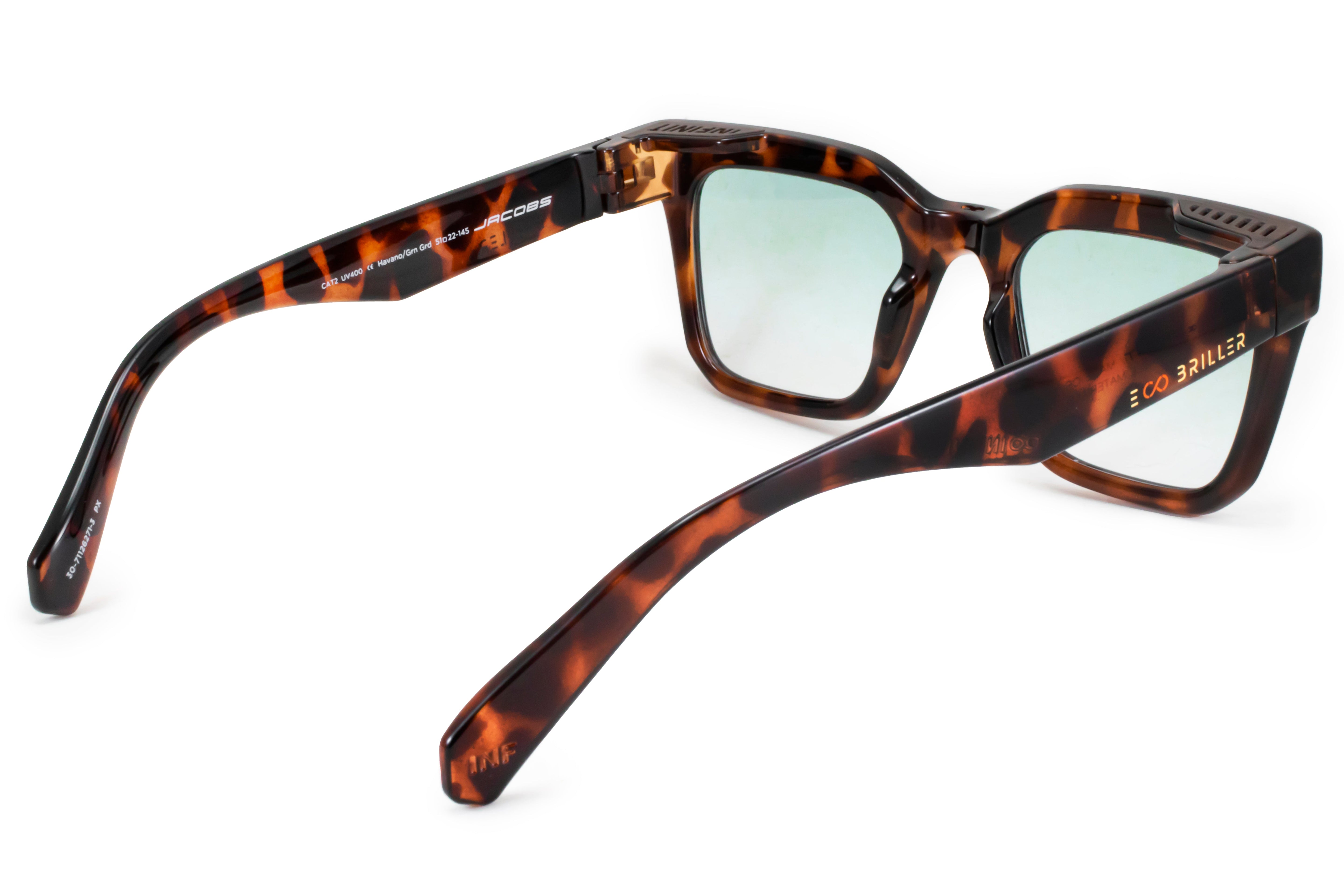 ÓCULOS DE SOL Jacobs Eco Briller - Tartaruga - Lente degradada verde