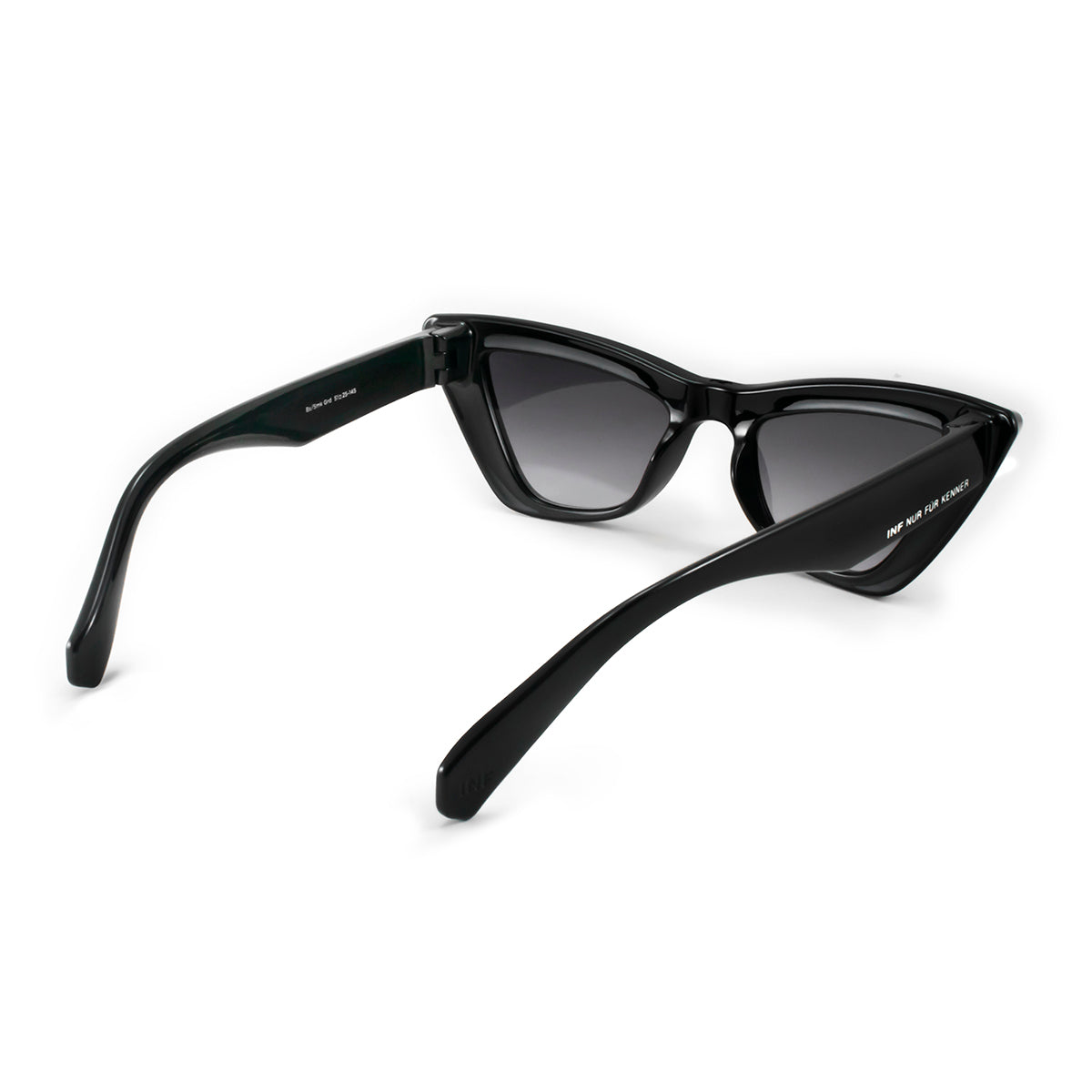 ÓCULOS DE SOL Linz - Preto Brilhante - Lente Degrade Cinza