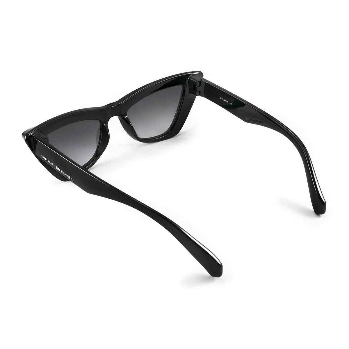 ÓCULOS DE SOL Linz - Preto Brilhante - Lente Degrade Cinza