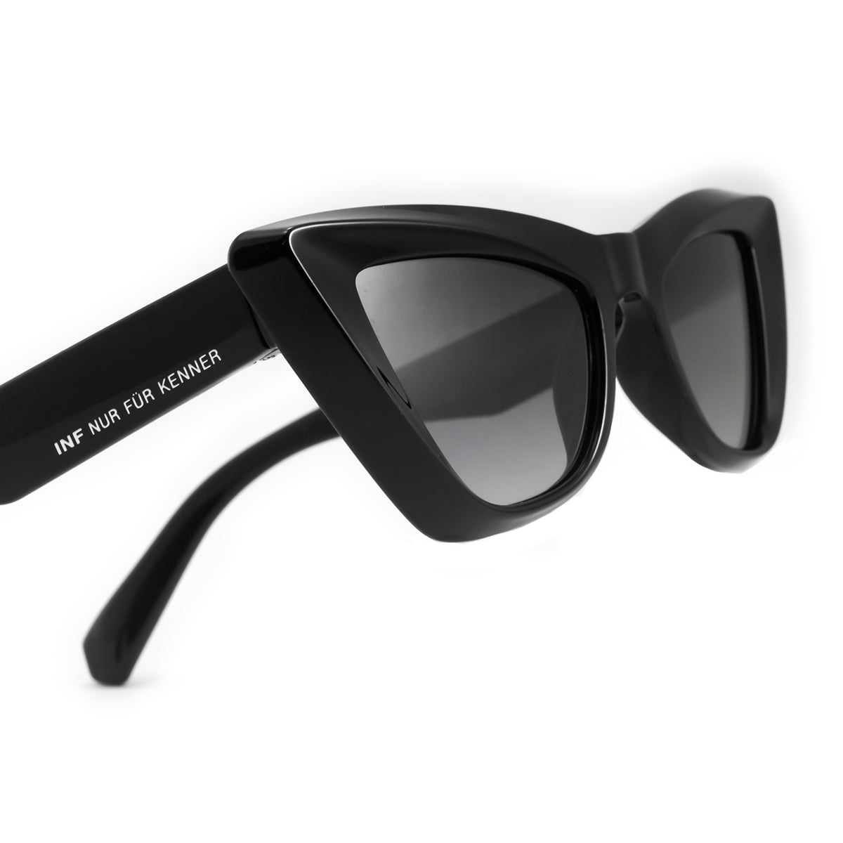 ÓCULOS DE SOL Linz - Preto Brilhante - Lente Degrade Cinza