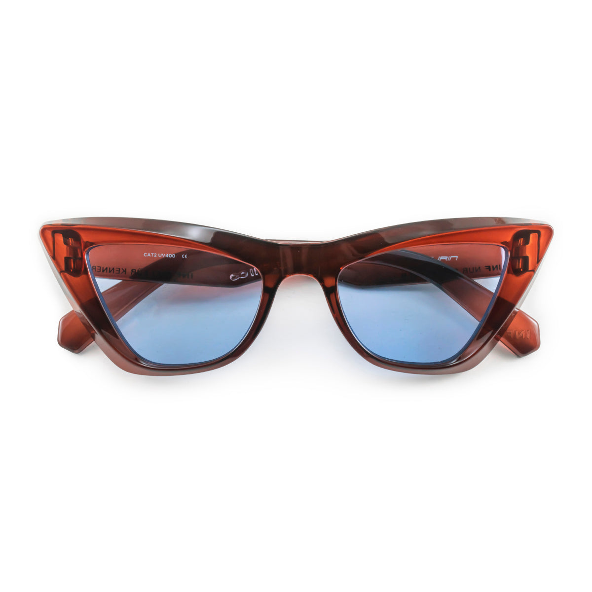 ÓCULOS DE SOL Linz - Chocolate - Lente Retro Azul