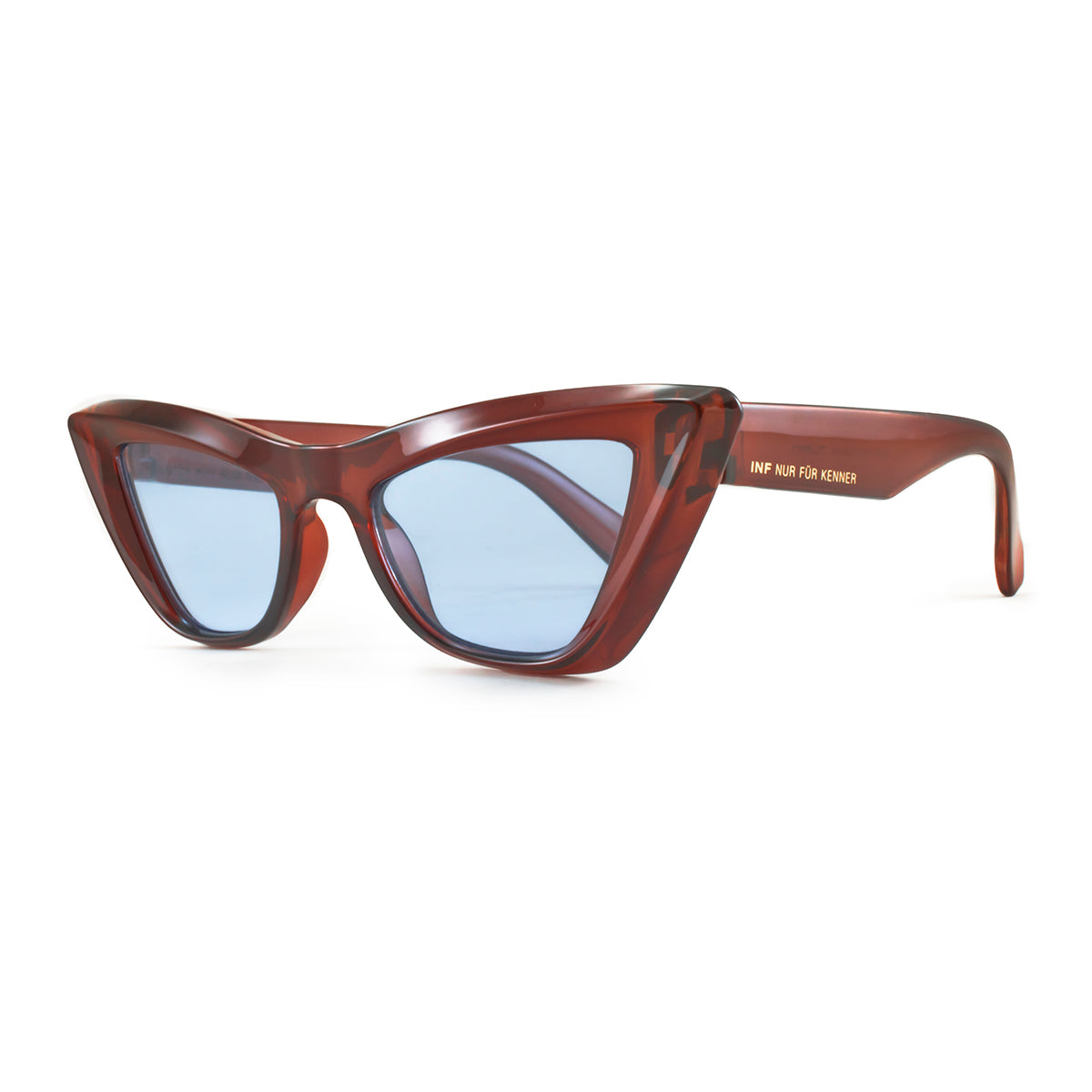 ÓCULOS DE SOL Linz - Chocolate - Lente Retro Azul