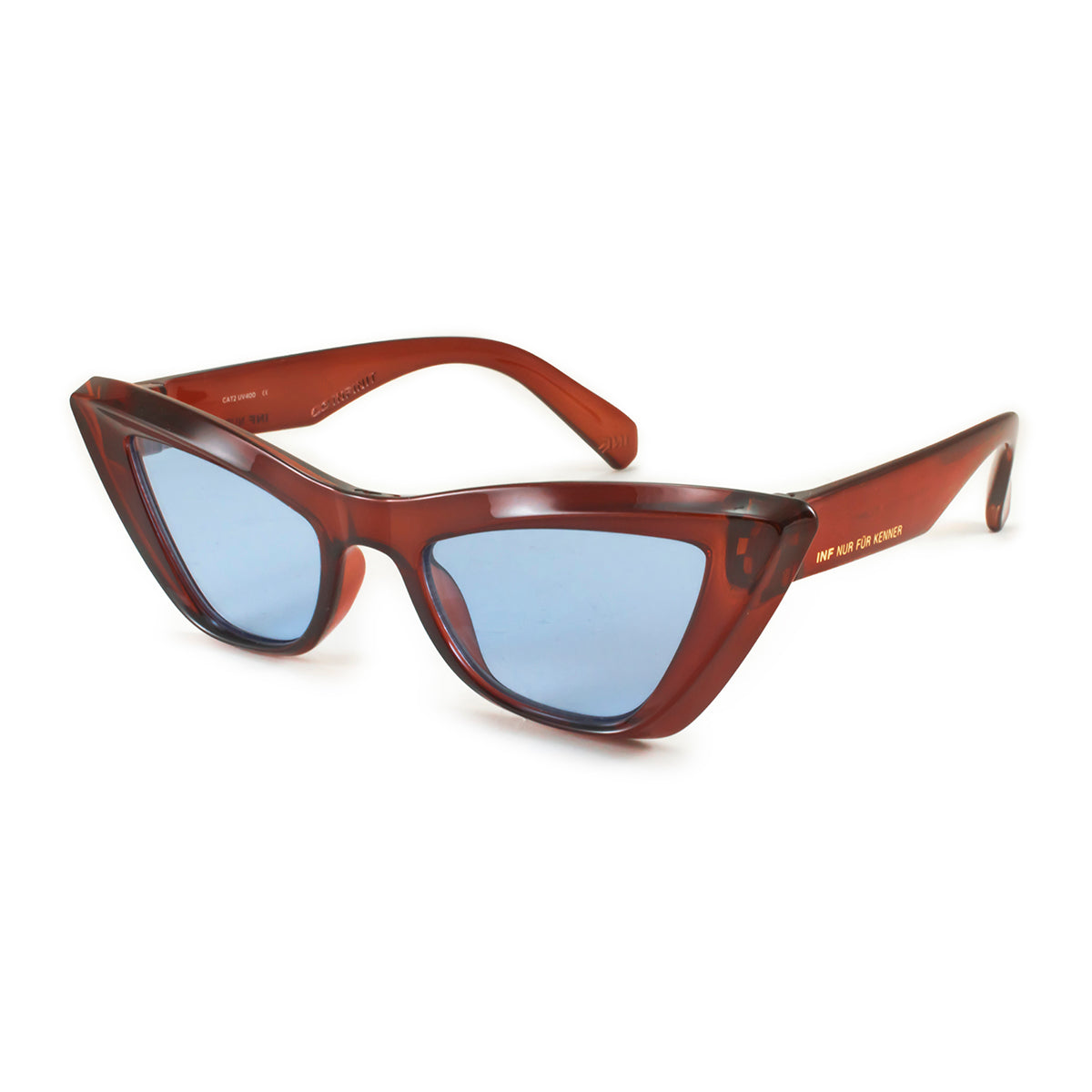 ÓCULOS DE SOL Linz - Chocolate - Lente Retro Azul