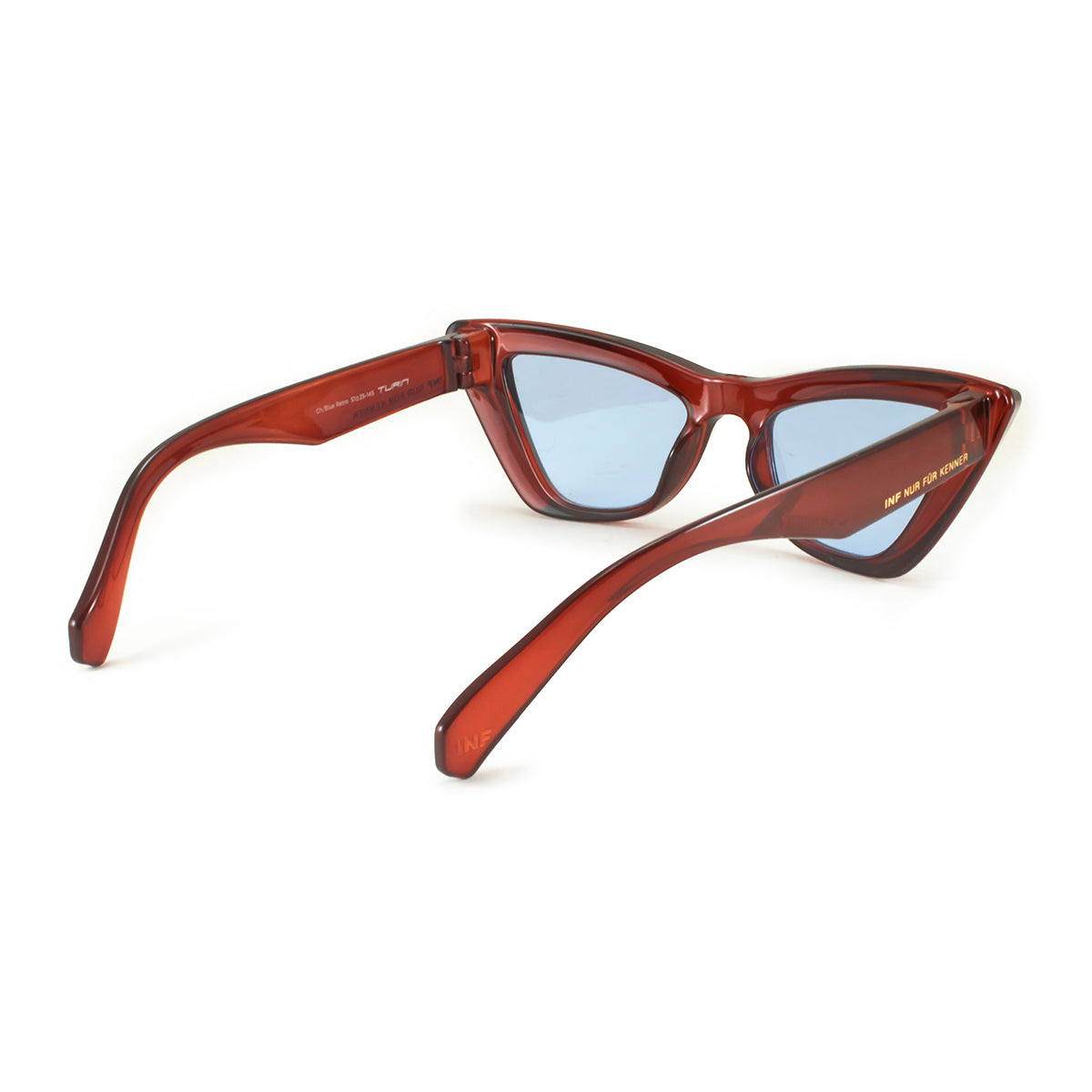 ÓCULOS DE SOL Linz - Chocolate - Lente Retro Azul