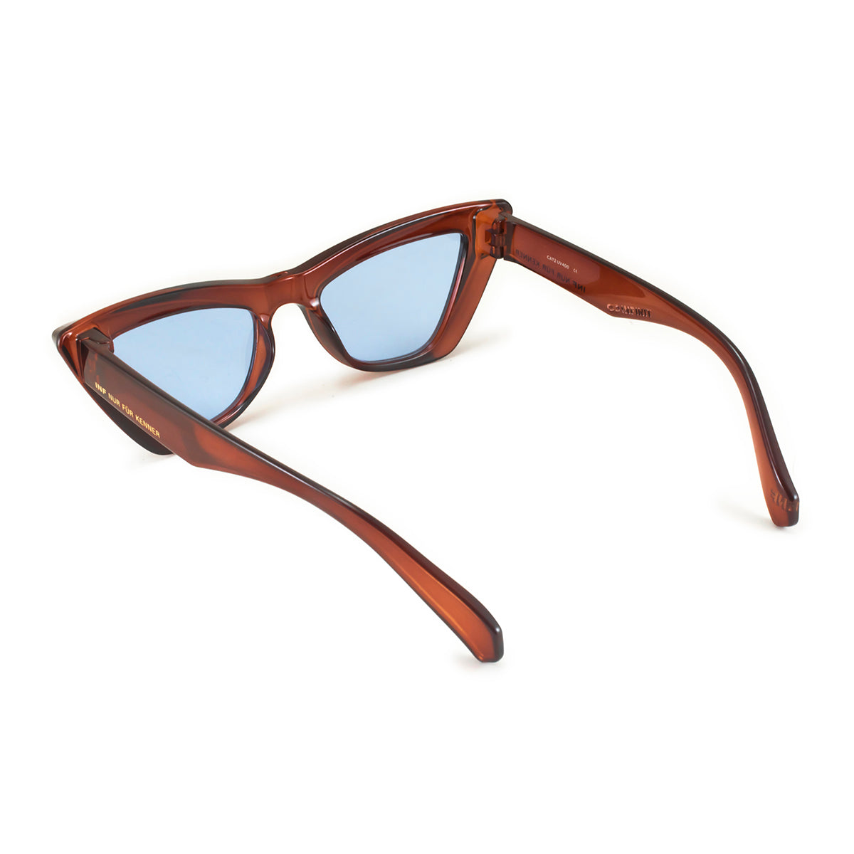 ÓCULOS DE SOL Linz - Chocolate - Lente Retro Azul