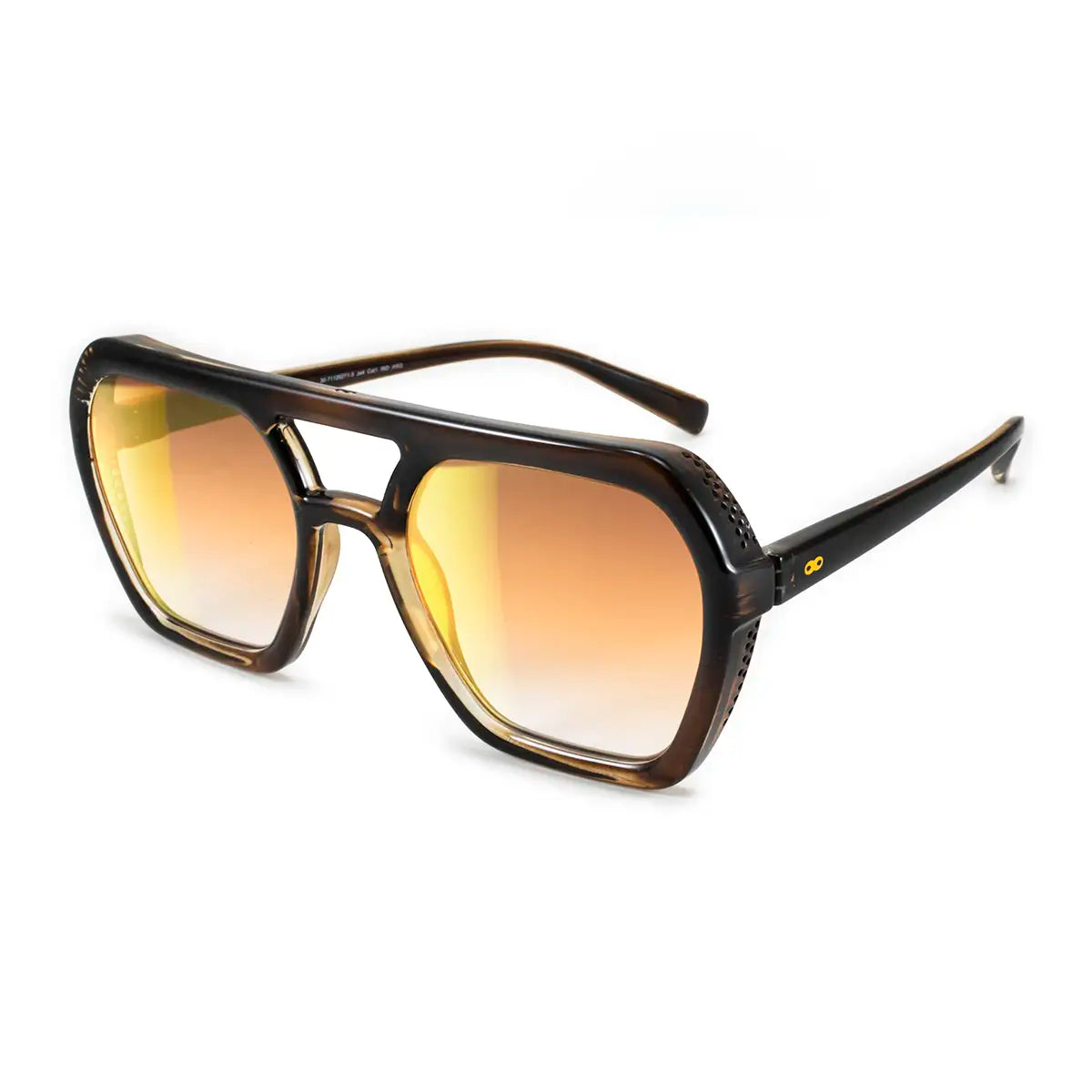 ÓCULOS DE SOL Lyon - Marrom Ouro - Lente Laranja