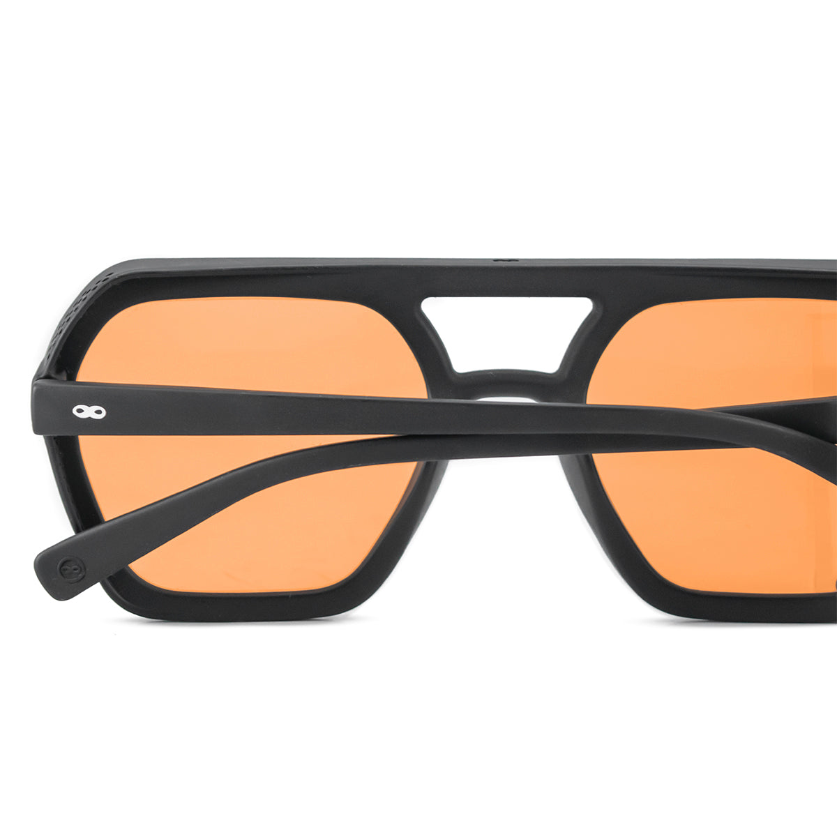 Óculos de sol Lyon - preto fosco - lente laranja