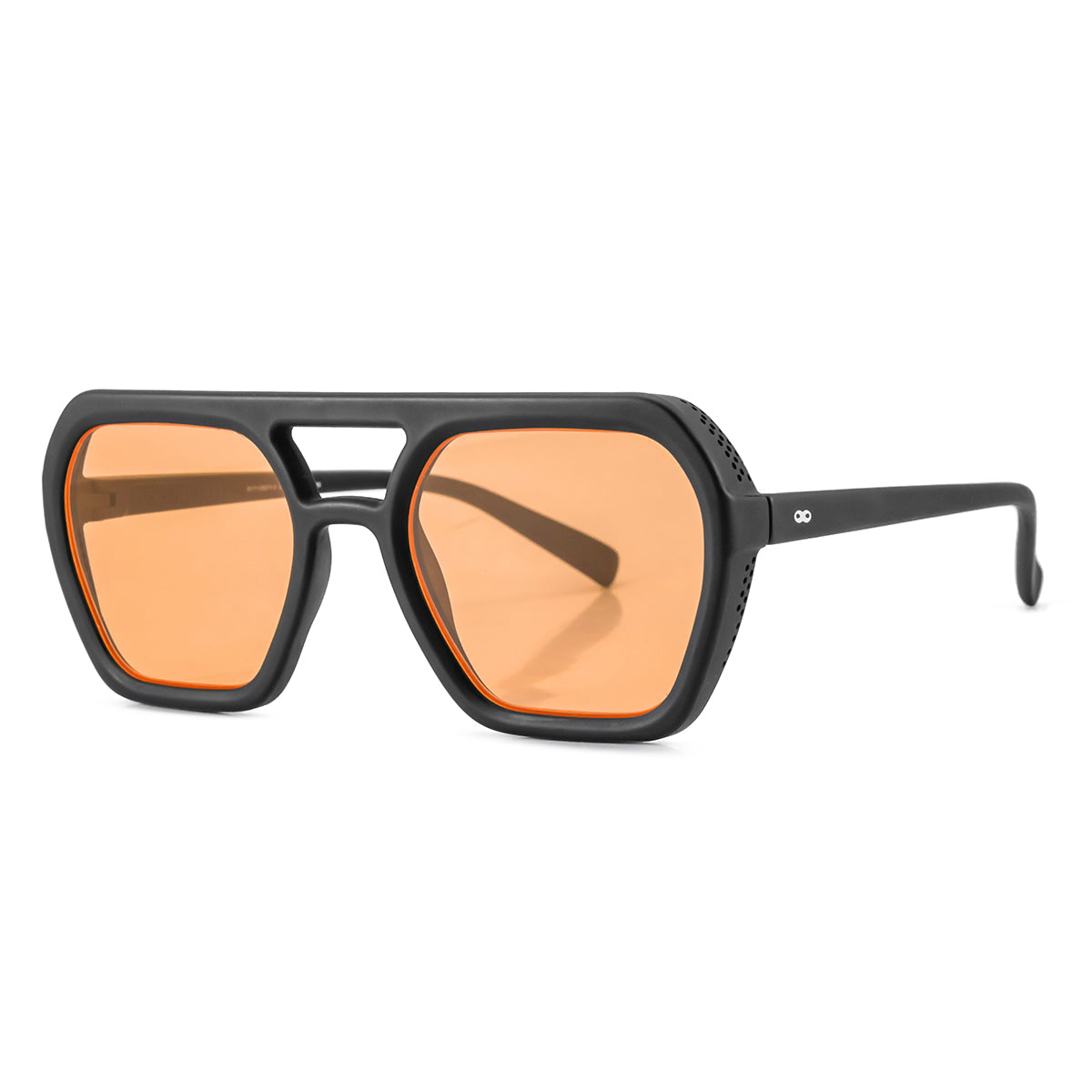 Óculos de sol Lyon - preto fosco - lente laranja
