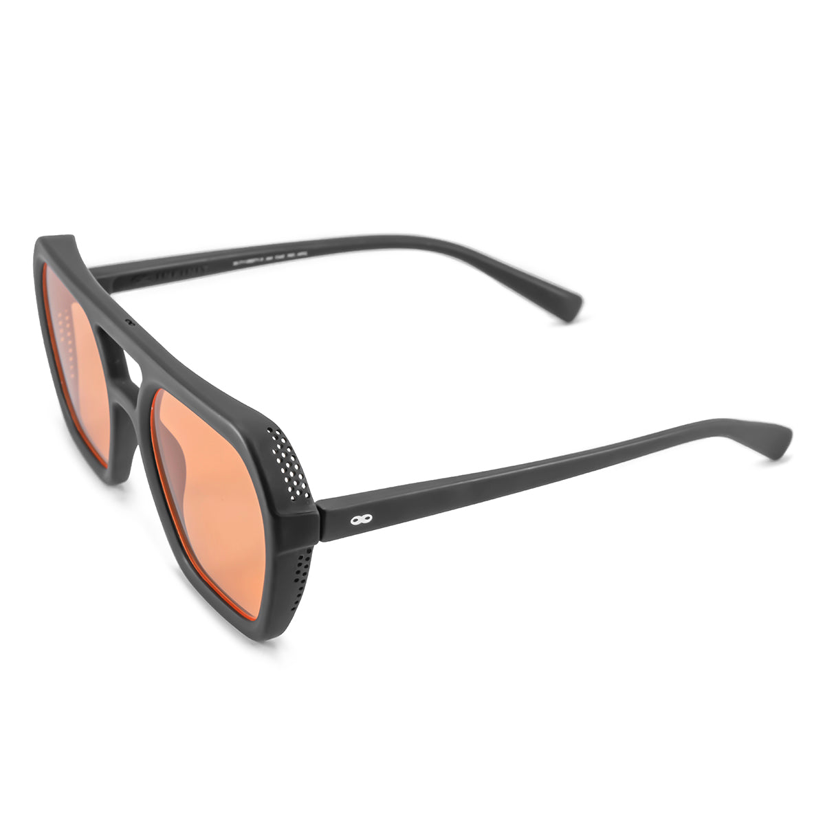 Óculos de sol Lyon - preto fosco - lente laranja