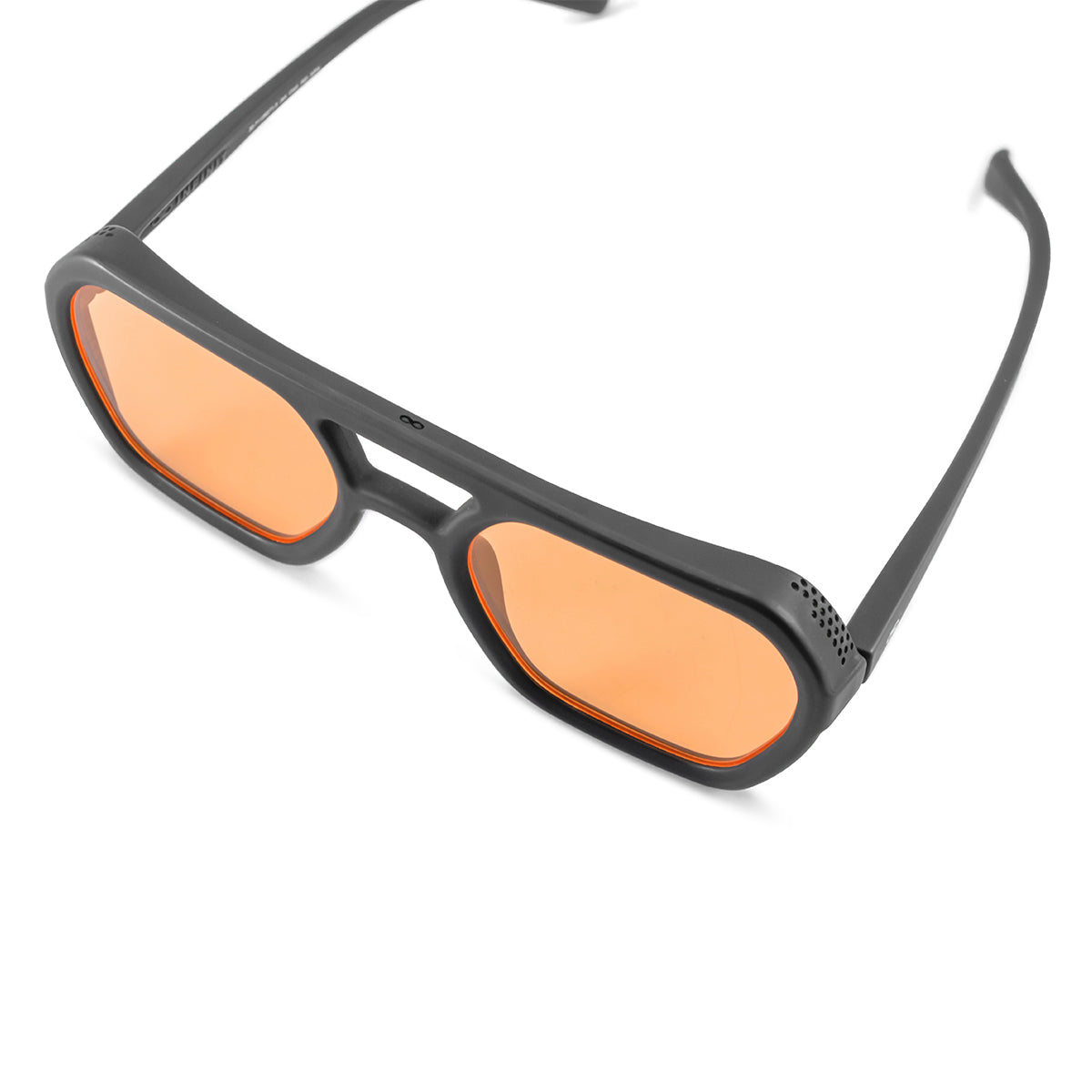 Óculos de sol Lyon - preto fosco - lente laranja