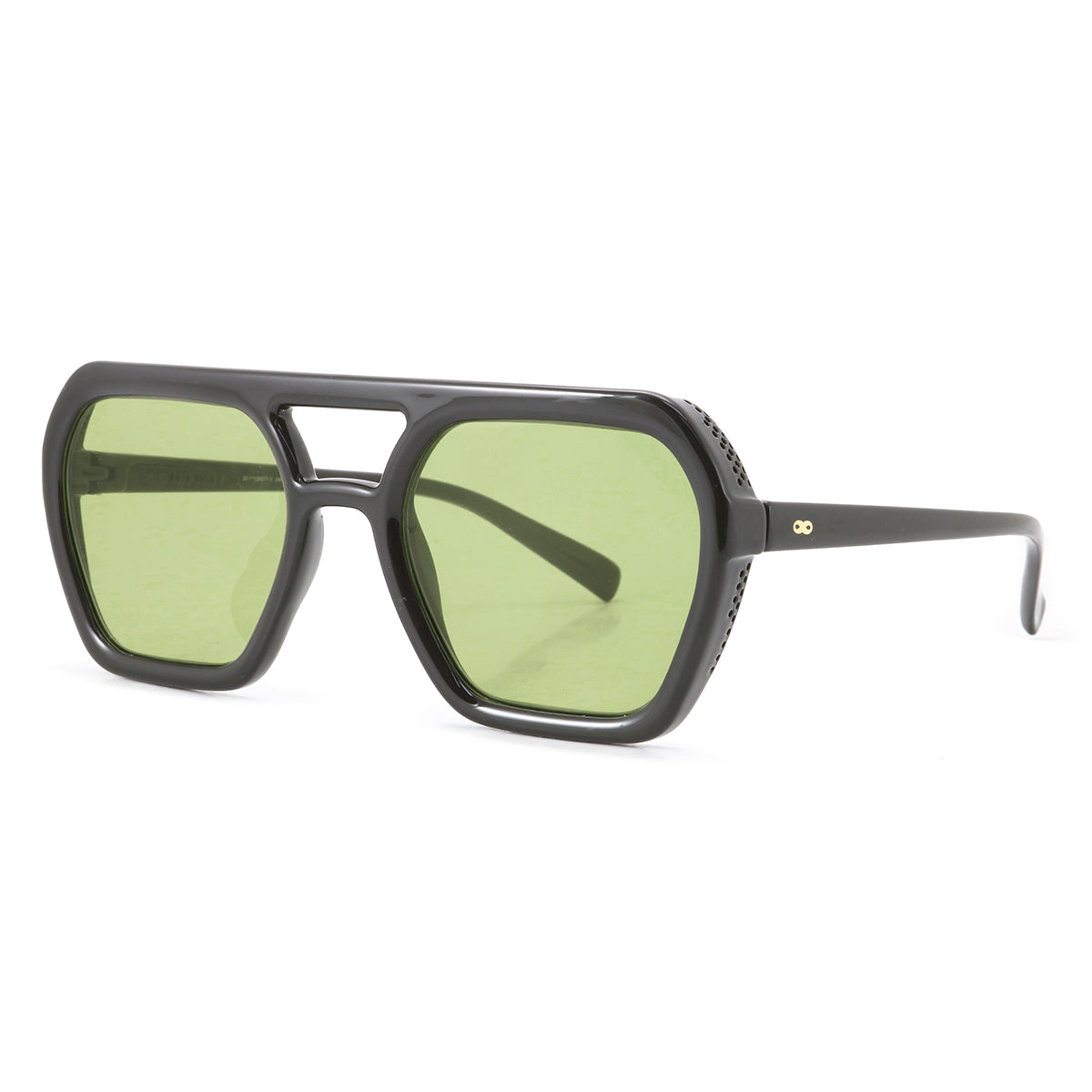 Óculos de Sol Lyon - Preto Brilhante - Lente Verde