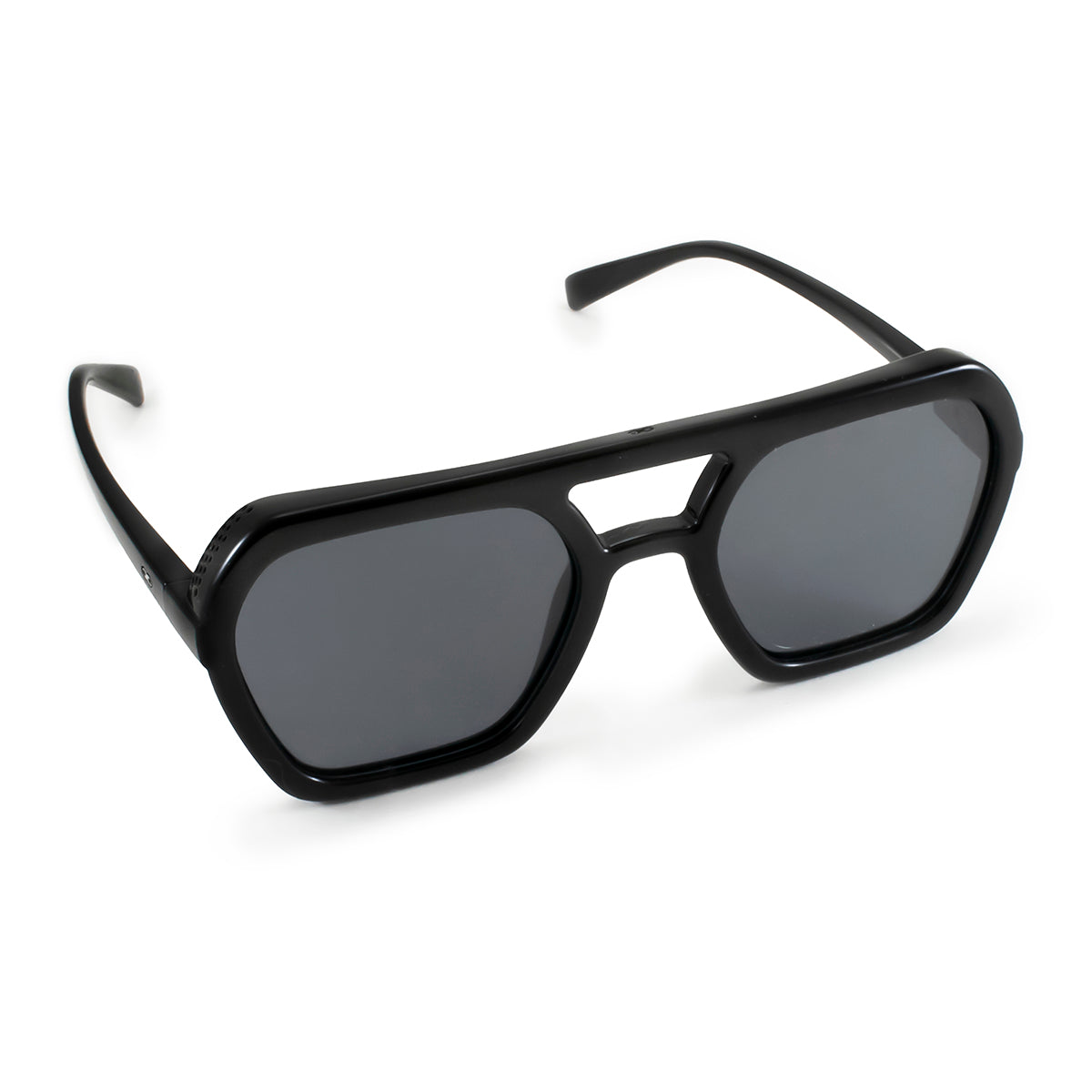 ÓCULOS DE SOL Lyon - Preto Brilhante - Lente Polarizada Cinza