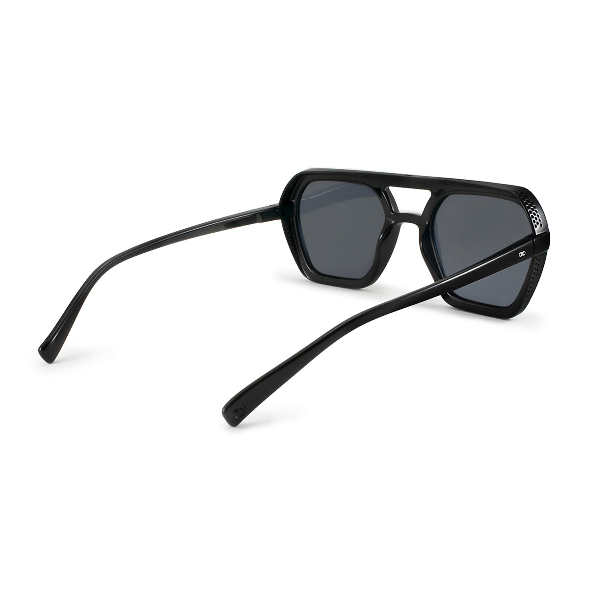 ÓCULOS DE SOL Lyon - Preto Brilhante - Lente Polarizada Cinza