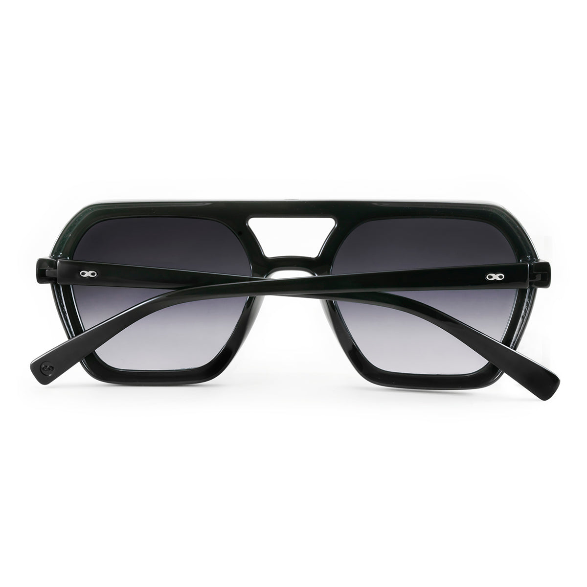 ÓCULOS DE SOL Lyon - Preto Brilhante - Lente Degradada Cinza