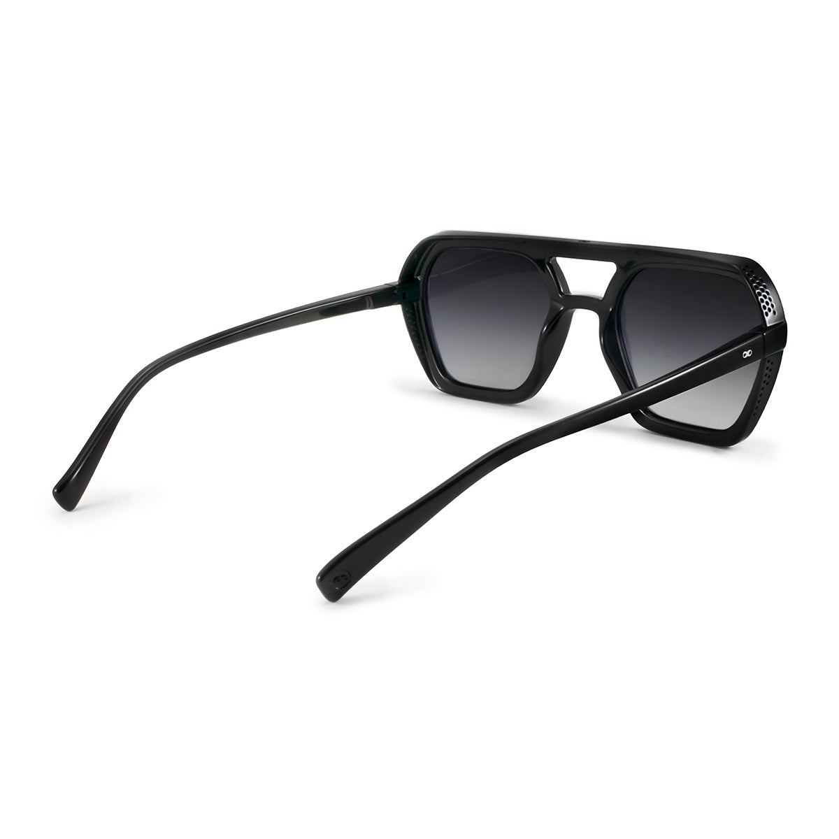 ÓCULOS DE SOL Lyon - Preto Brilhante - Lente Degradada Cinza