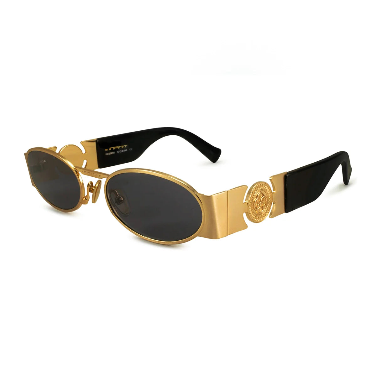 ÓCULOS DE SOL Mallorca - Luxury Series - Preto Brilhante Ouro - Lente Cinza