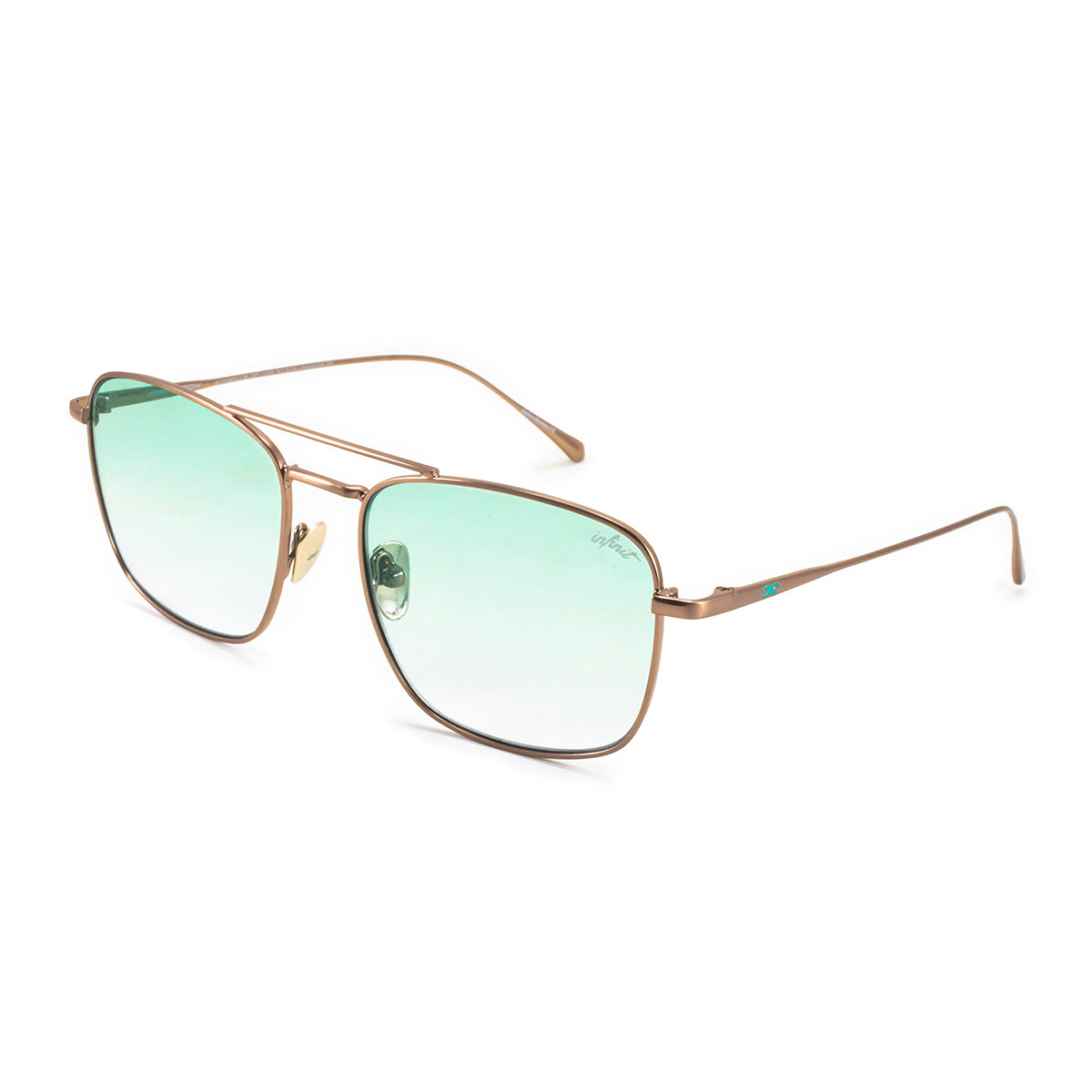 Óculos de sol Maverick - Metal Chocolate - Lente degradada verde
