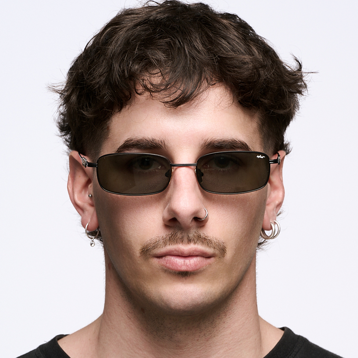 ÓCULOS DE SOL Mojave - Preto Fosco Ouro - Lente Verde