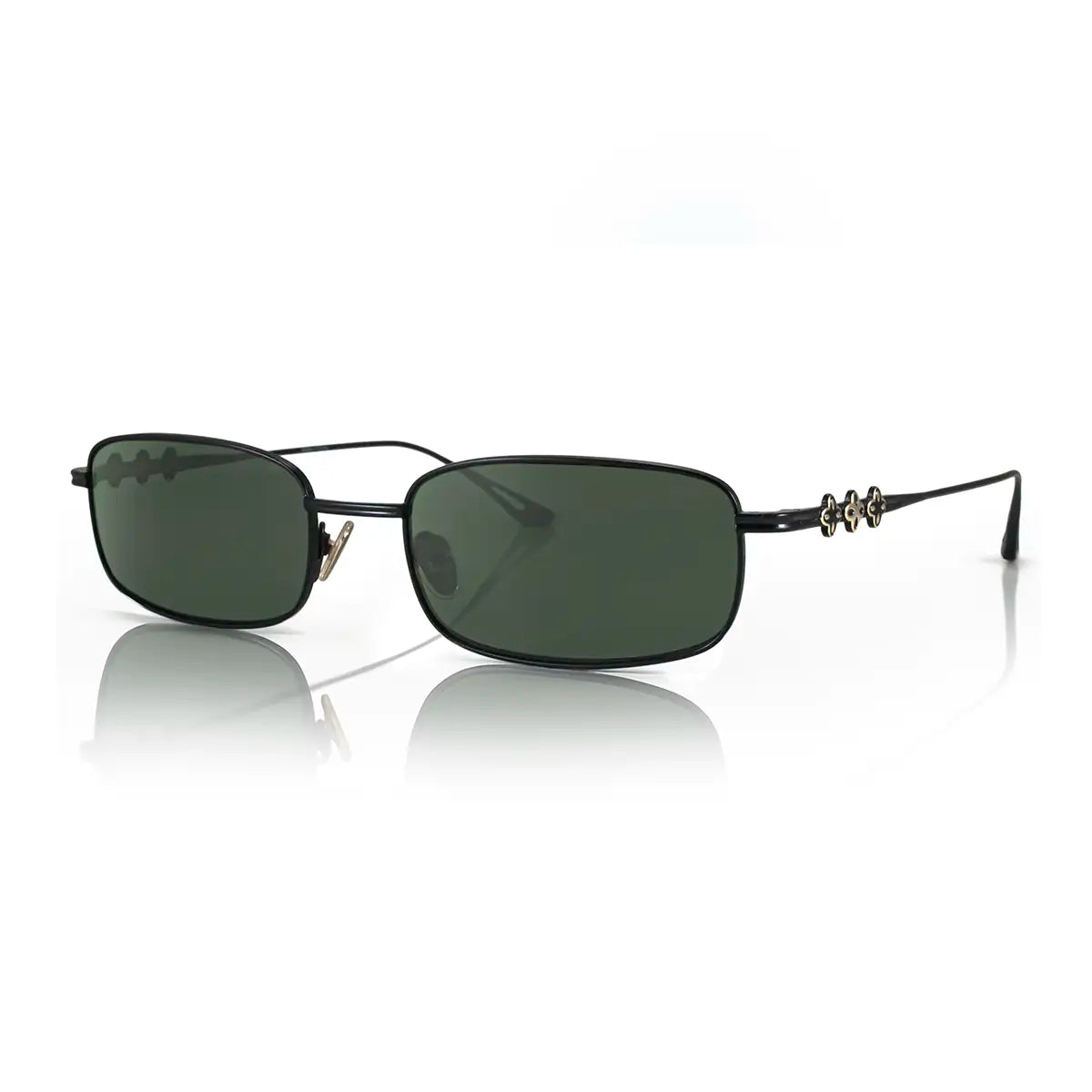 ÓCULOS DE SOL Mojave - Preto Fosco Ouro - Lente Verde