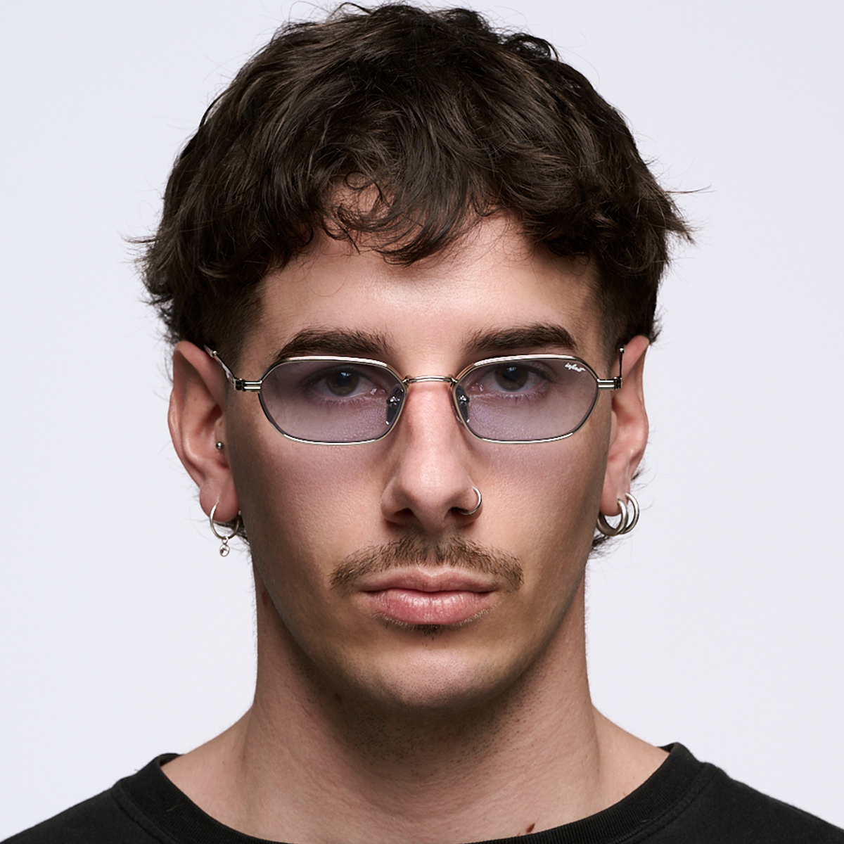 Óculos de sol Naoki - Prateada - Lente Azul