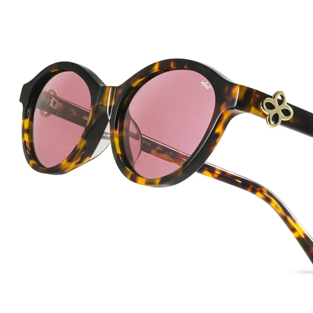 ÓCULOS DE SOL Naomi - Dk Havana - Lente Rosa