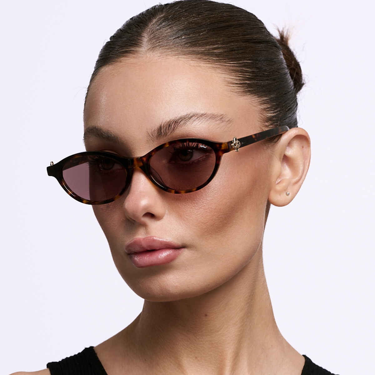 ÓCULOS DE SOL Naomi - Dk Havana - Lente Rosa