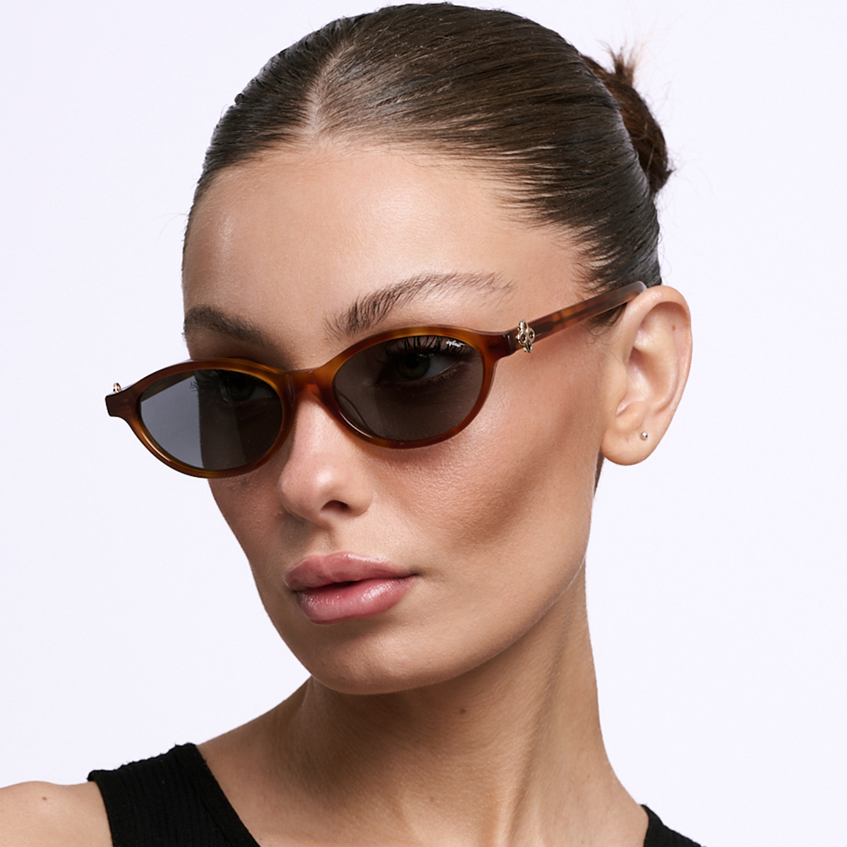 ÓCULOS DE SOL Naomi - Havana Claro - Lente Cinza