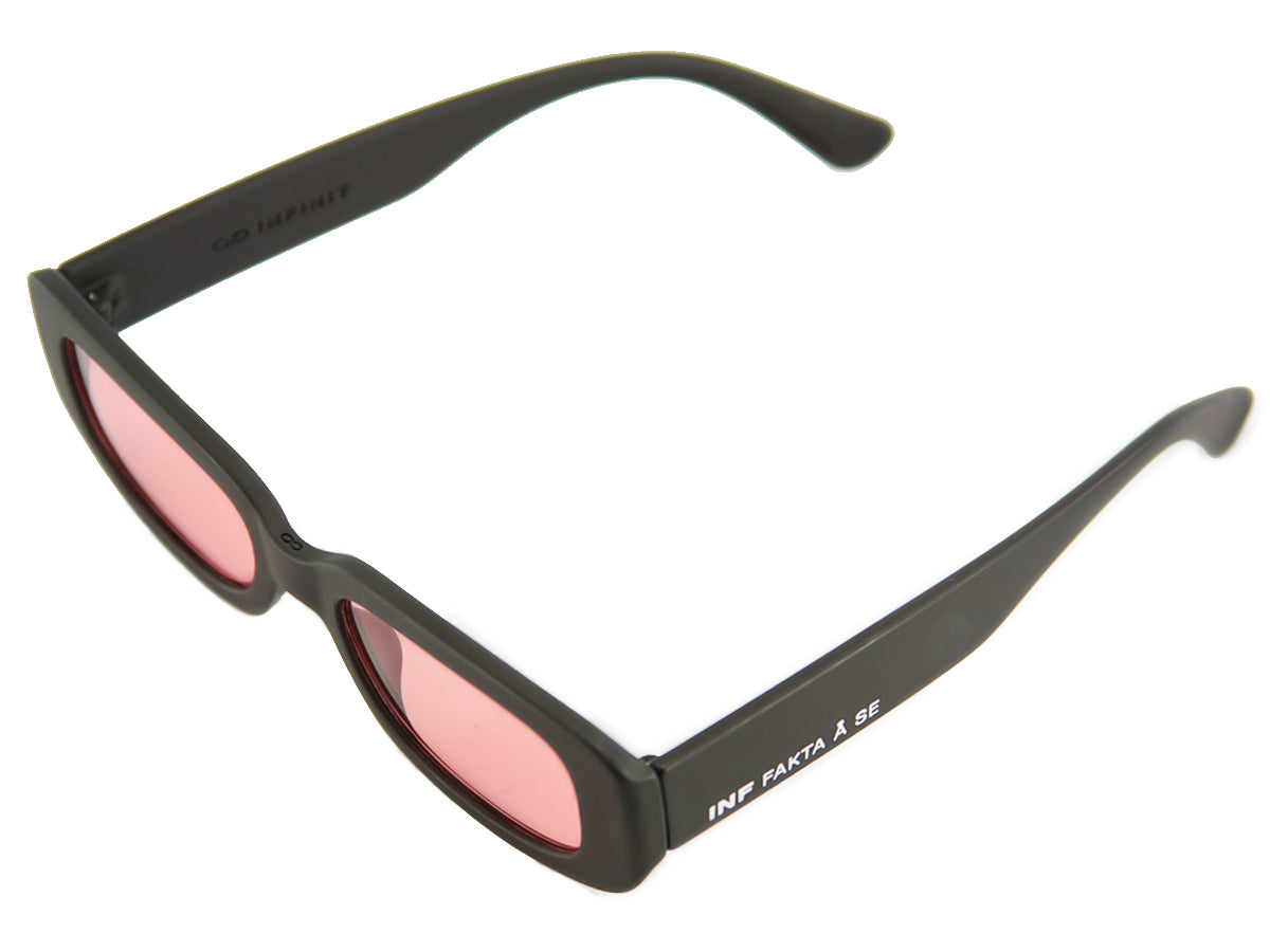 Óculos de sol New York - Preto fosco - lente rosa