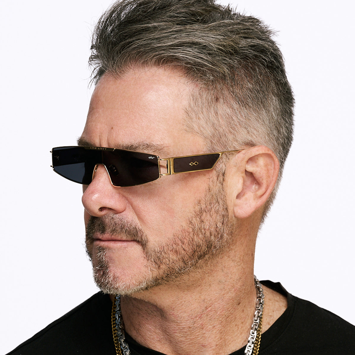 ÓCULOS DE SOL Panoramic - Preto Fosco - Lente Cinza