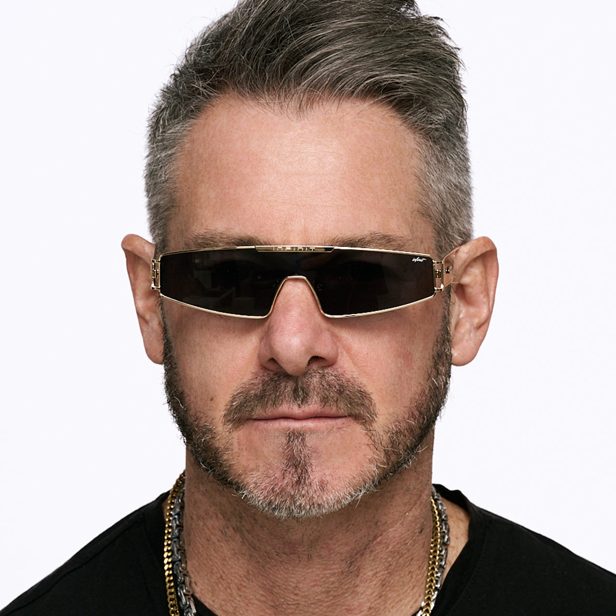 ÓCULOS DE SOL Panoramic - Preto Fosco - Lente Cinza