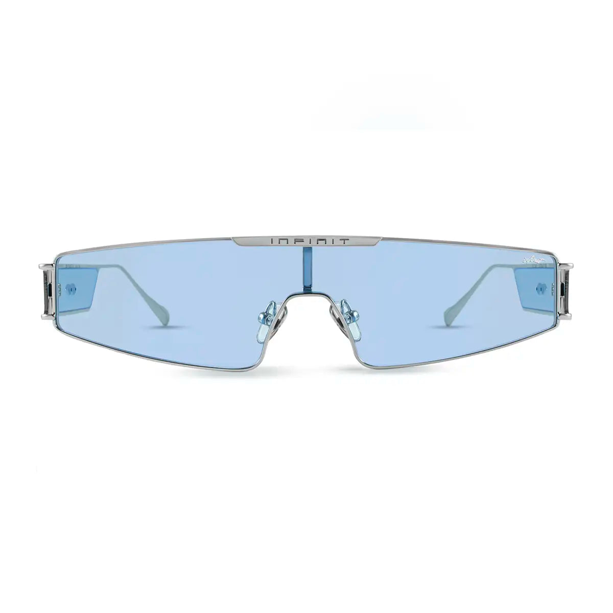 ÓCULOS DE SOL Panoramic - Prata - Lente Azul Retro